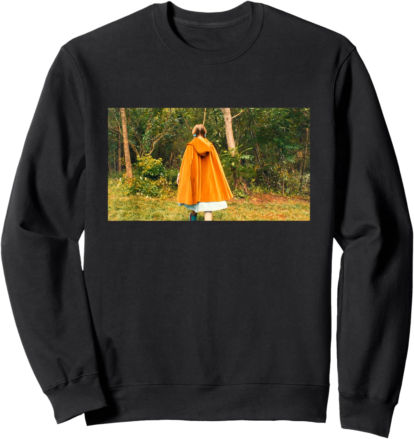 Stranger Things Holly Wheeler Orange Cape Into The Forest Sweatshirt - Sweatshirt | Black