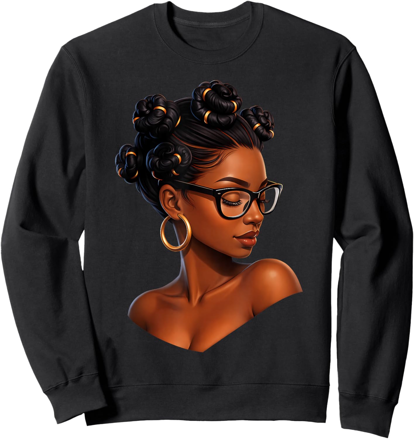 Melanin Afro Woman African American Black History Month Sweatshirt - Sweatshirt | Black