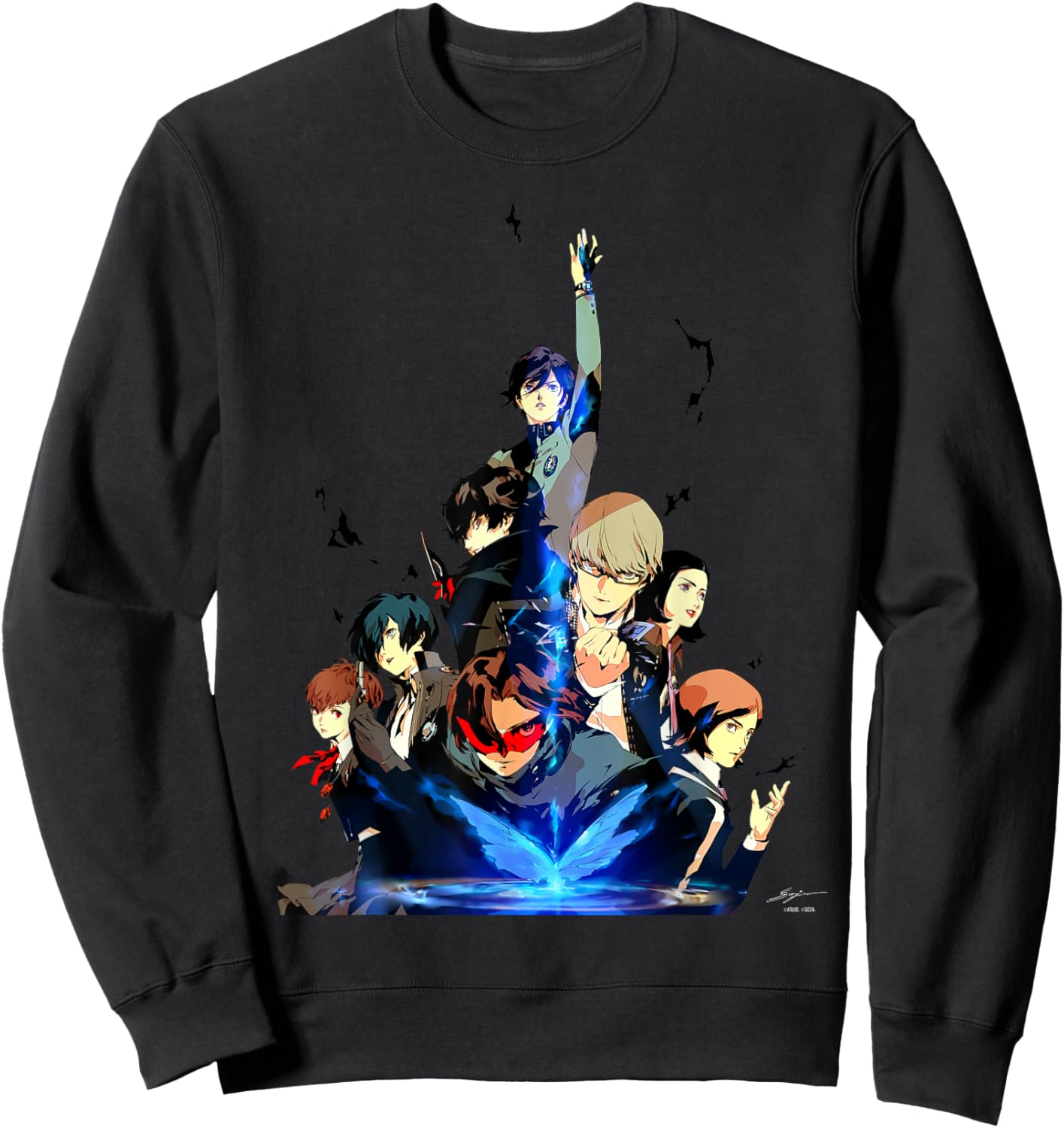 Persona 30th Anniversary Key Art (White Logo) ATLUS Sweatshirt - Sweatshirt | Black