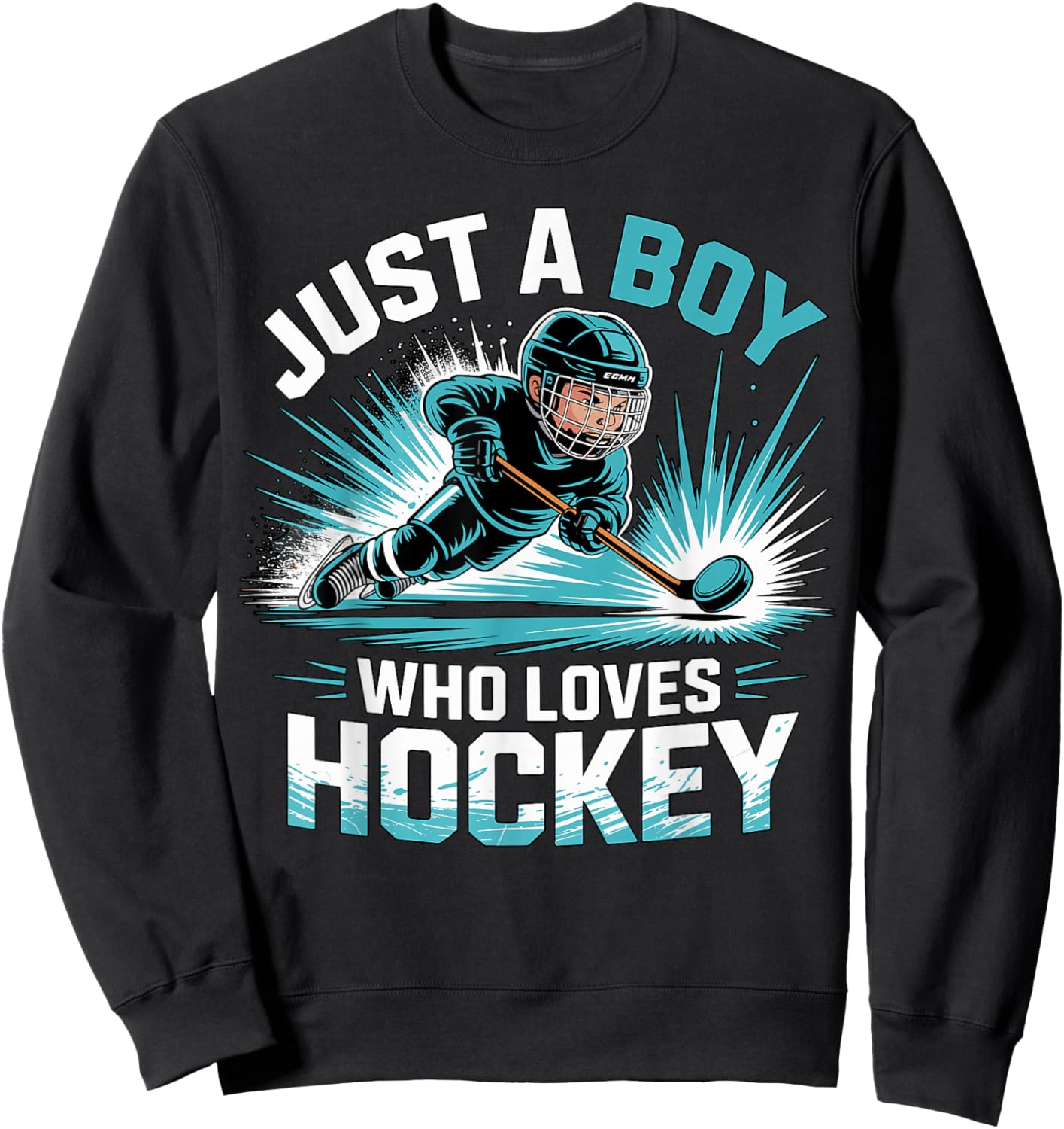 Just A Boy Who Loves Hockey Sweatshirt - Sweatshirt | Black