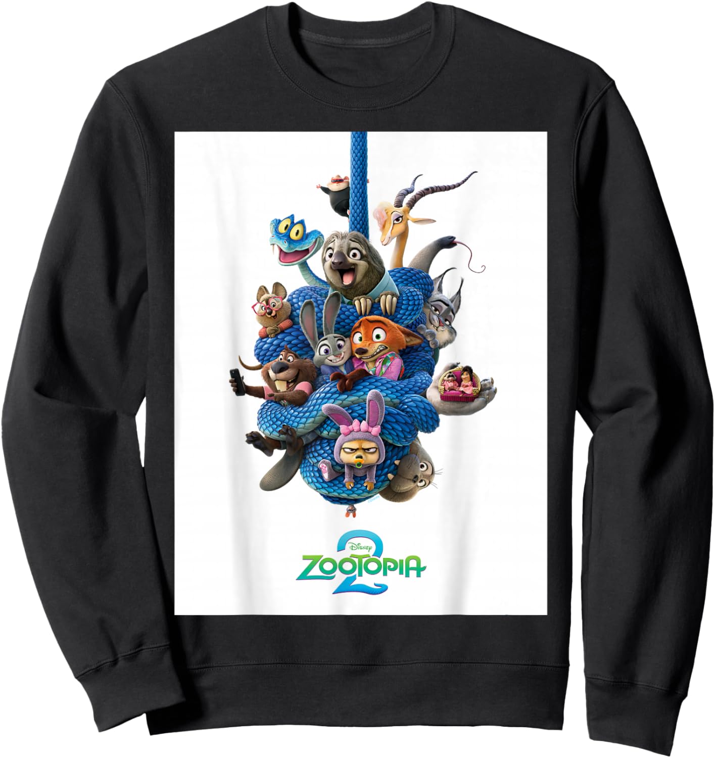 Disney Zootopia 2 Gary De'Snake Tangle Official Poster Art Sweatshirt - Sweatshirt | Black