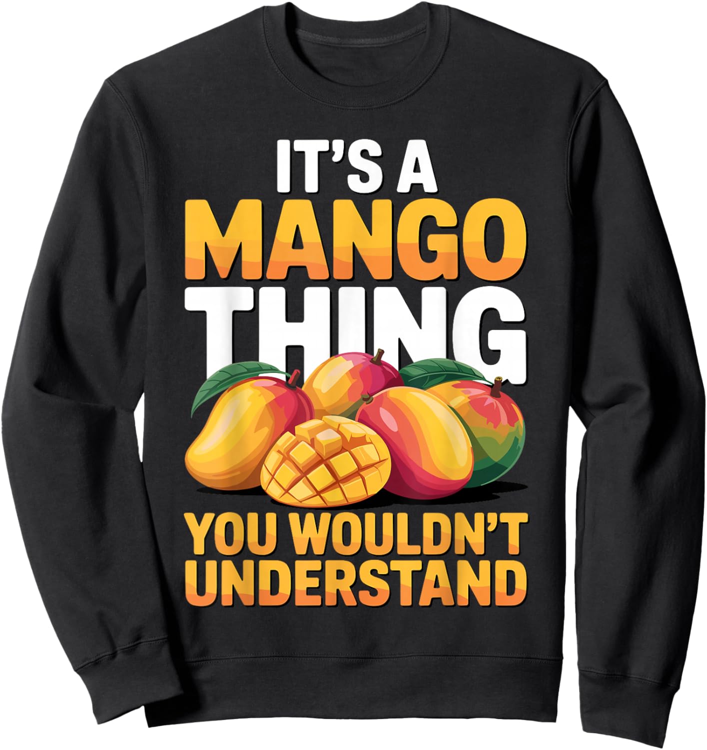 Best Mango Costume Women Kids Fruit Mango Lover Sweatshirt - Sweatshirt | Black