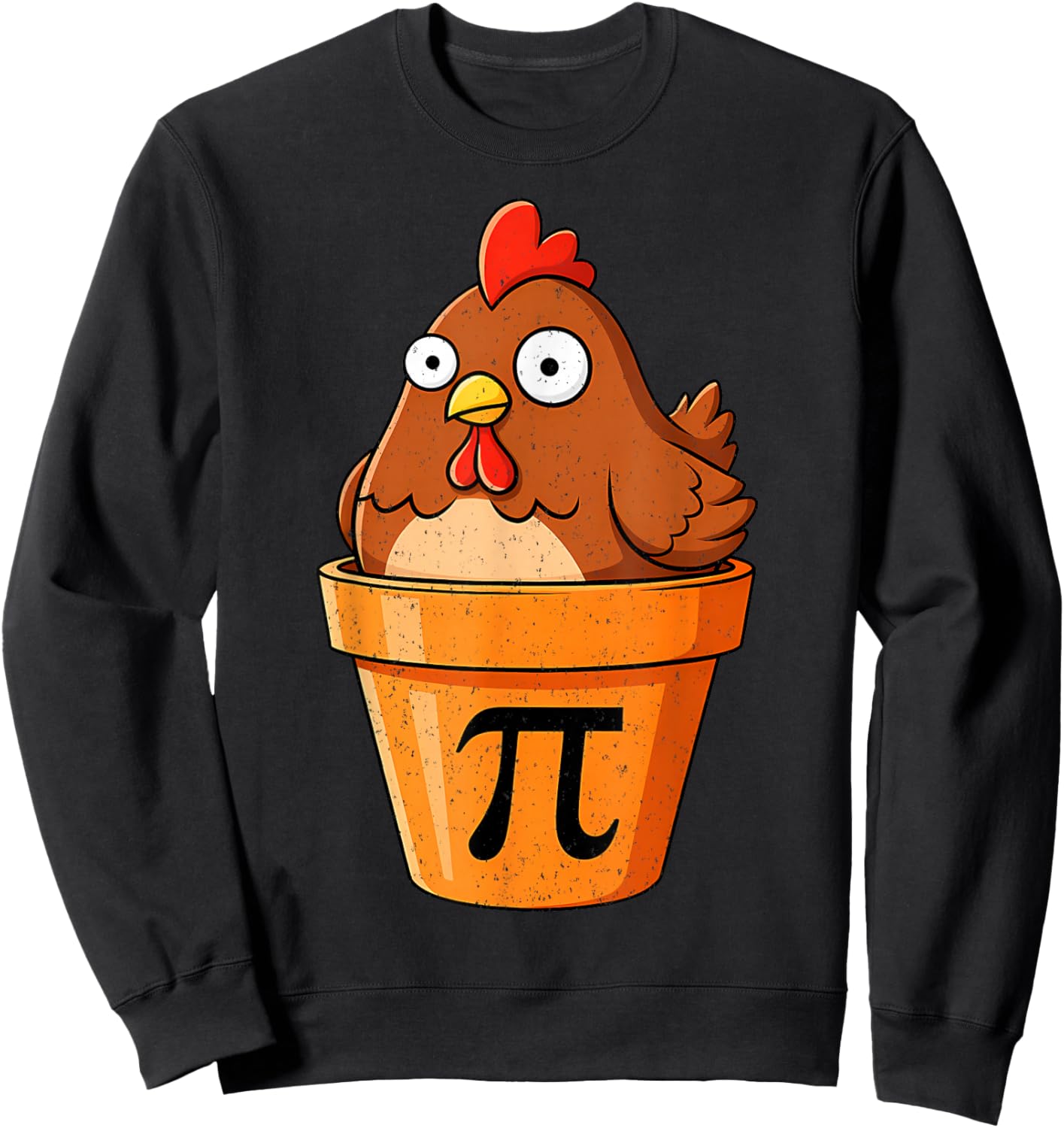 Funny Chicken Pot Pi Shirt Day Pie Math Lover Geek Gift 3.14 Sweatshirt - Sweatshirt | Black