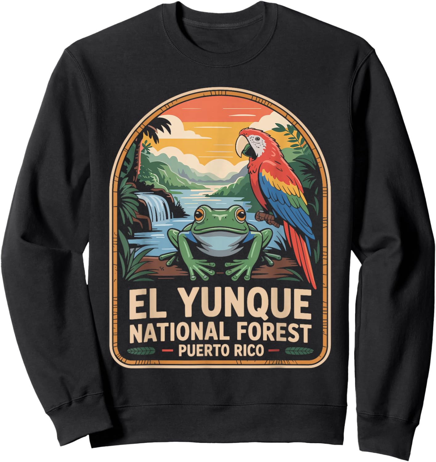 El Yunque National Forest Shirt Wildlife Puerto Rico Sweatshirt - Sweatshirt | Black