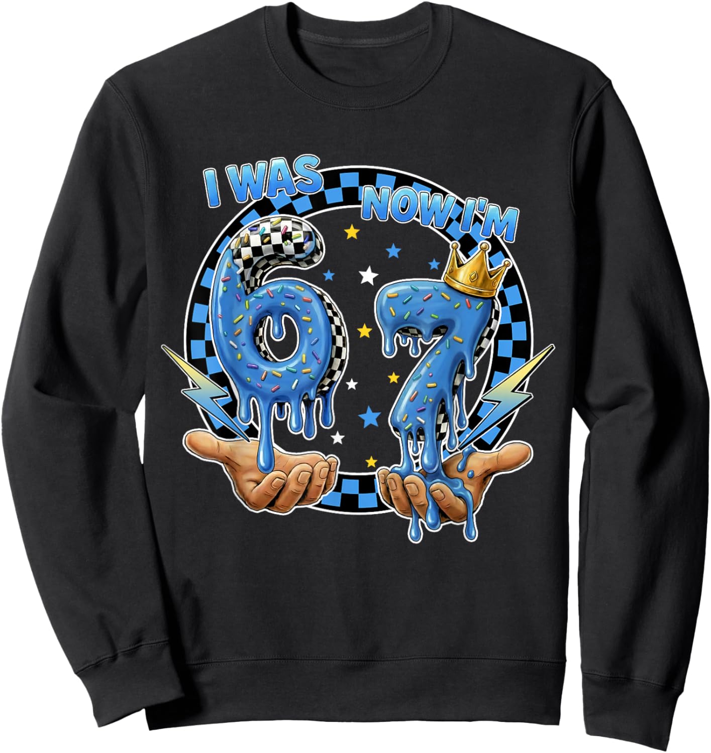I was 6 Now Im 7 Years Old 7th Birthday 6 7 Birthday Boys Sweatshirt - Sweatshirt | Black