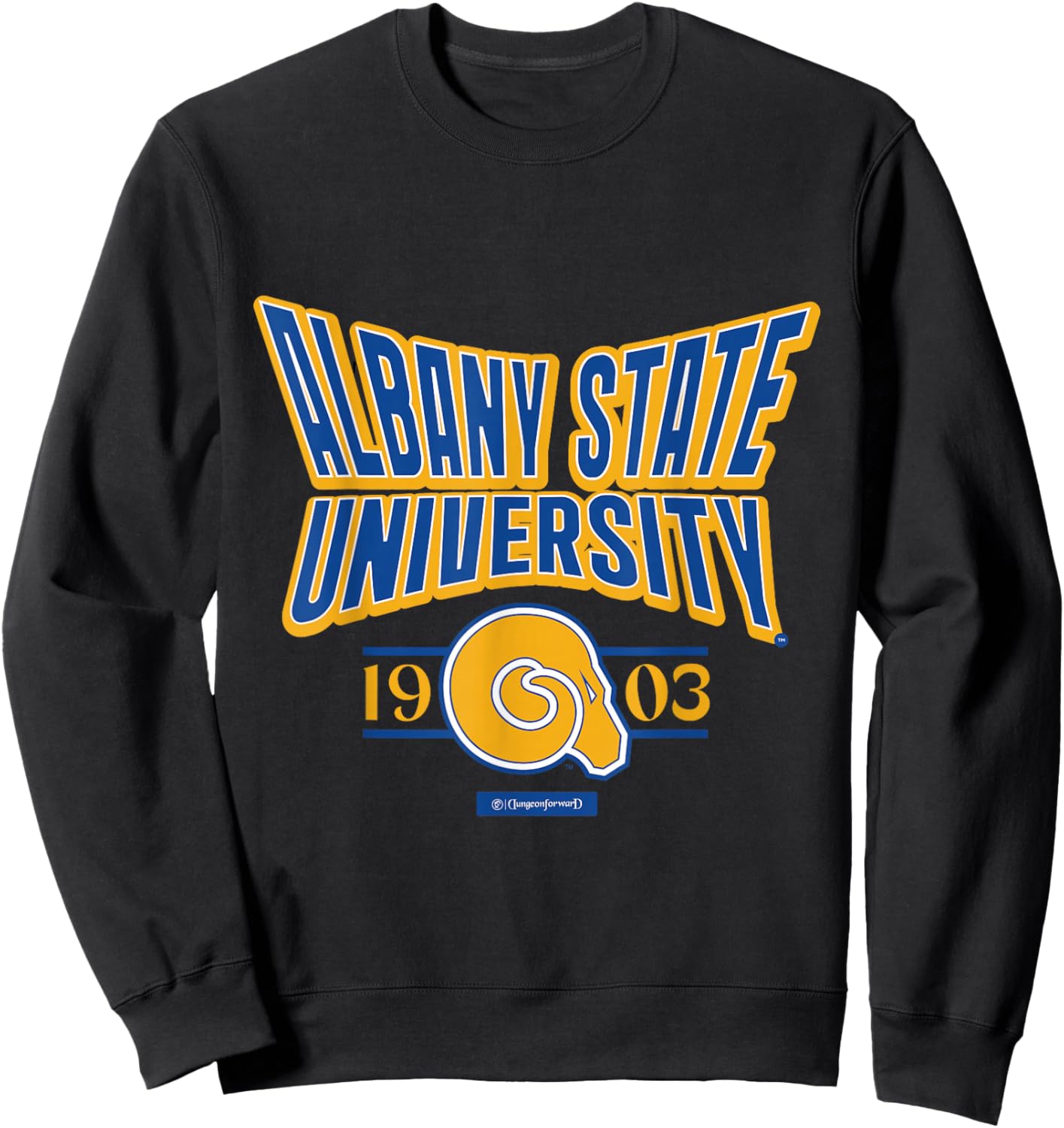 Albany State University Stretch Emblem HBCU Sweatshirt - Sweatshirt | Black