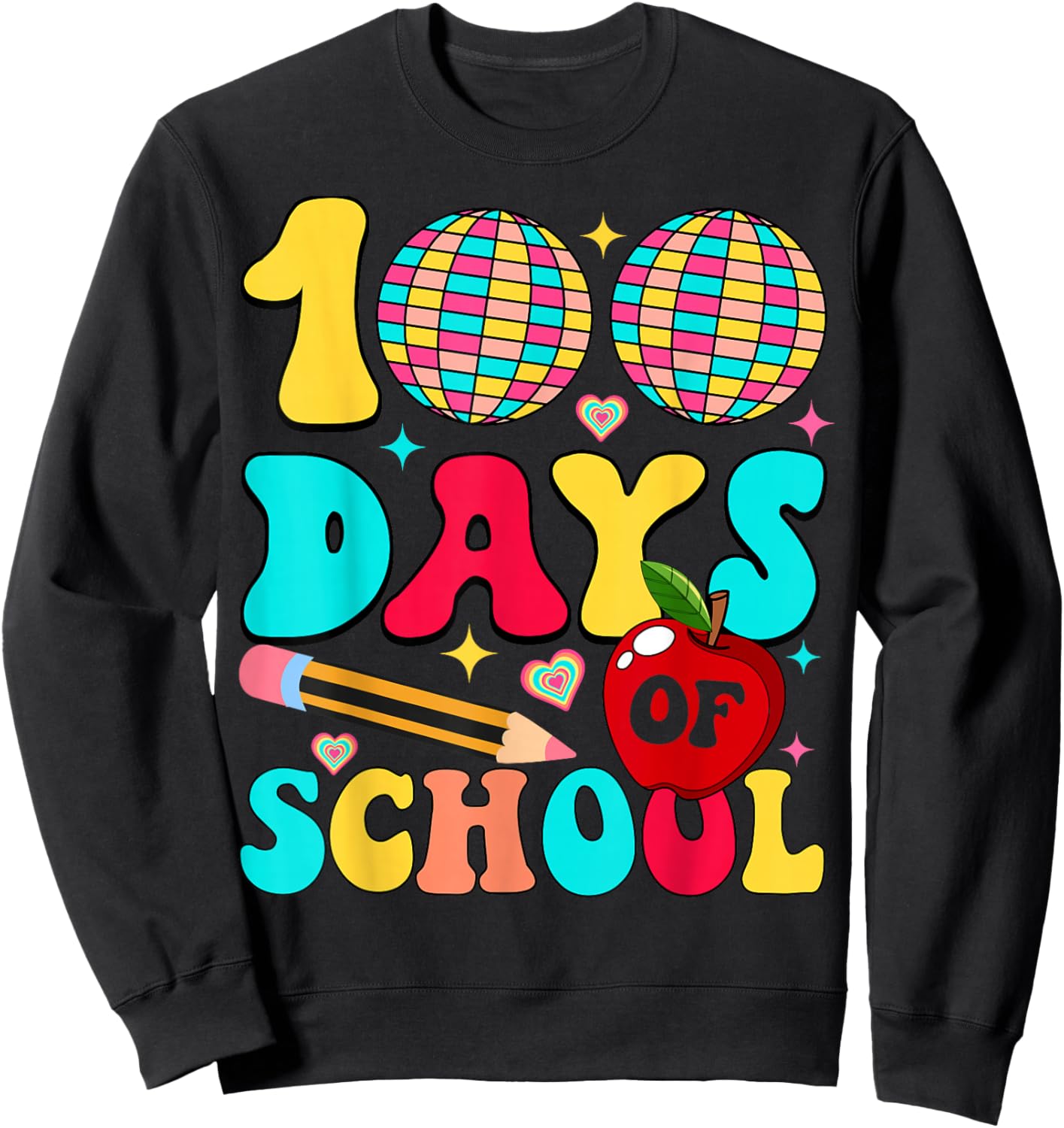 100th Day of Smarter Kids 100 Days Happy 100th Day of School Sweatshirt - Sweatshirt | Black