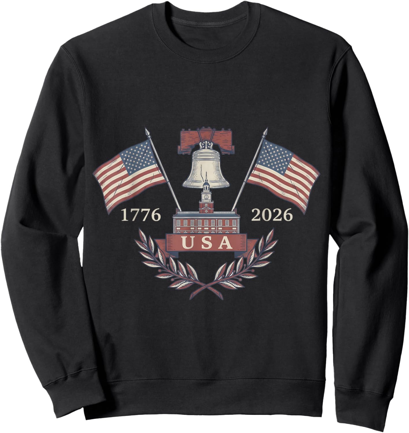 America’s 250th Birthday: 1776-2026 Liberty Bell Sweatshirt - Sweatshirt | Black