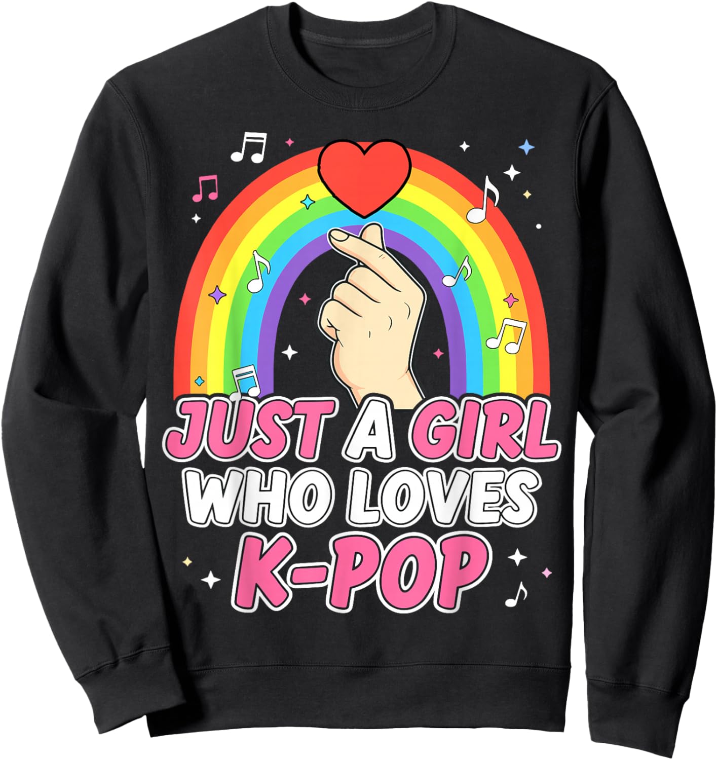 Just A Girl Who Loves K-Pop Sweatshirt - Sweatshirt | Black