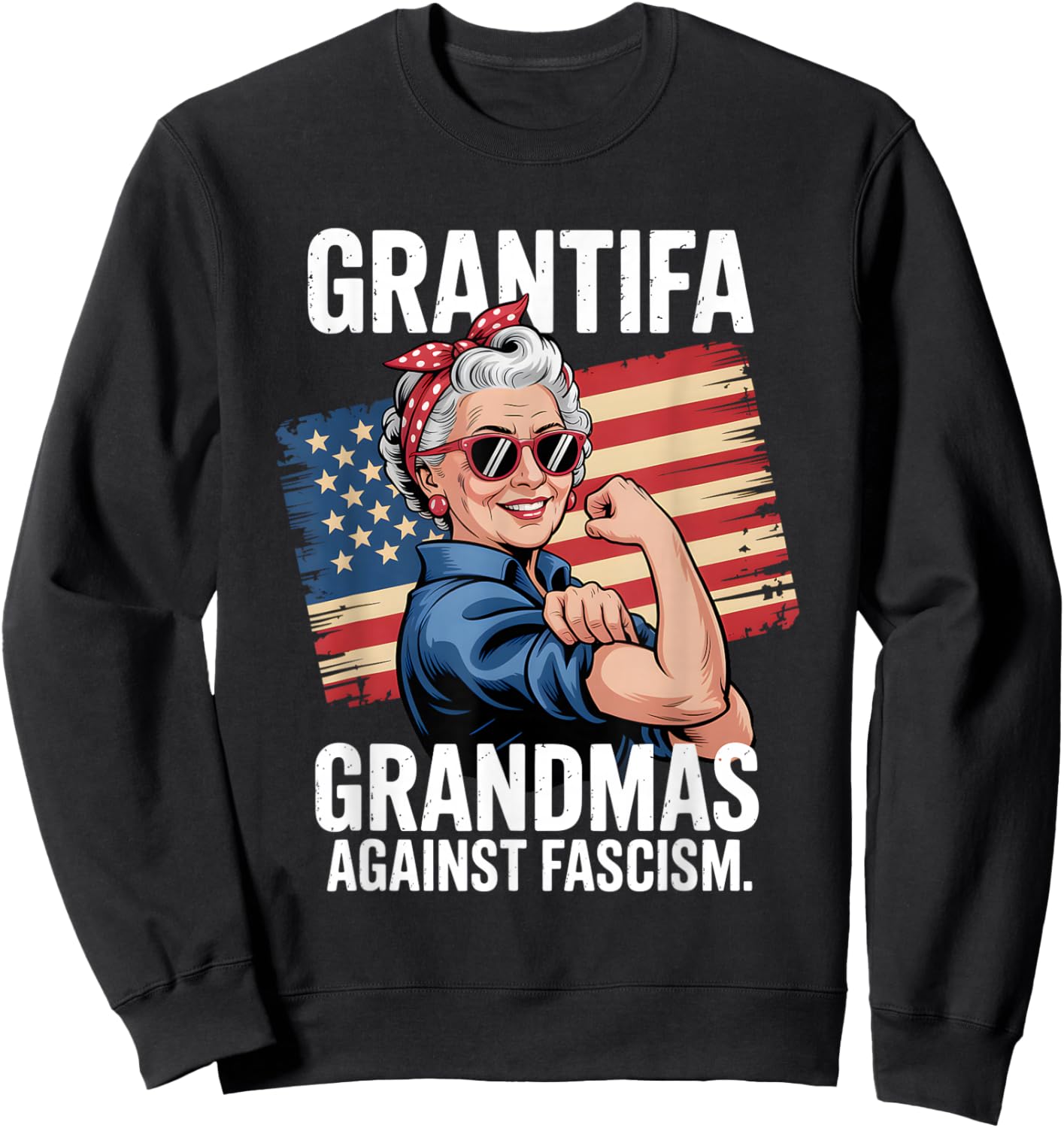 Flag Resist No Kings Sweatshirt - Sweatshirt | Black