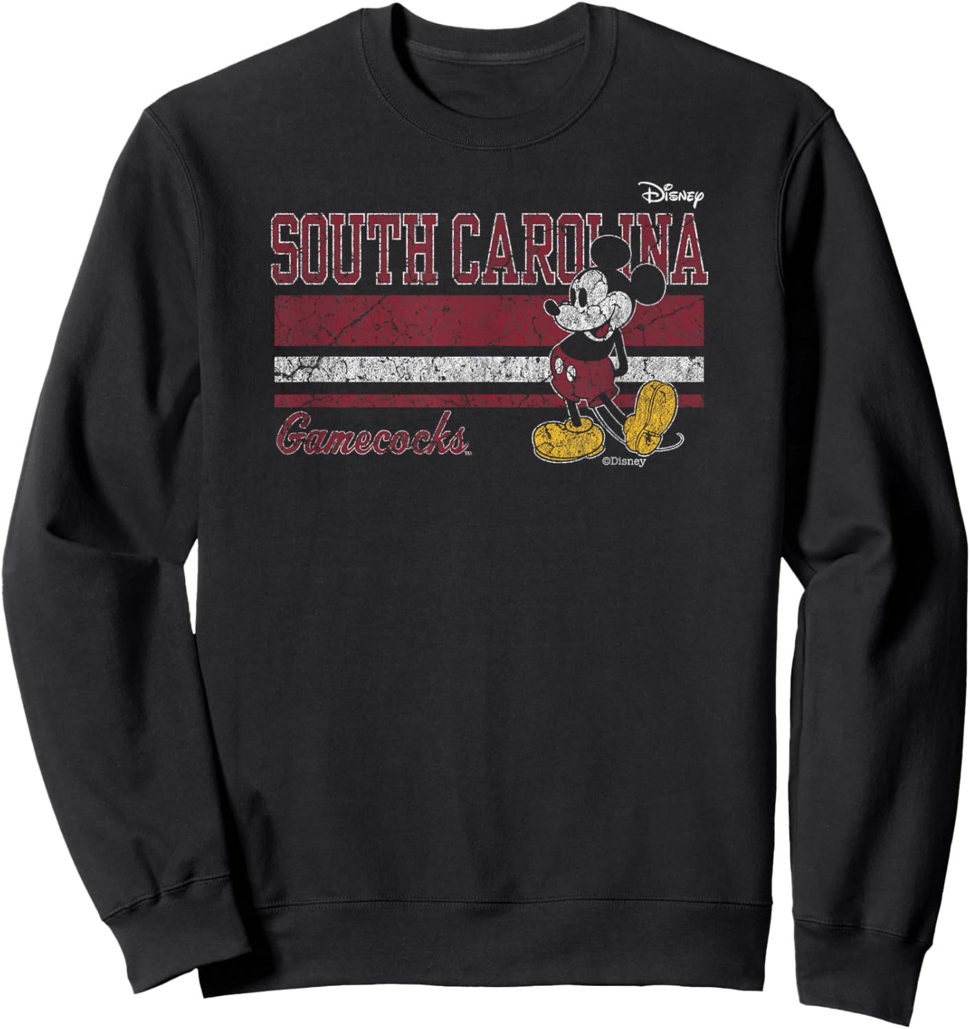 South Carolina Gamecocks Mickey Mouse Vintage Black Sweatshirt - Sweatshirt | Black