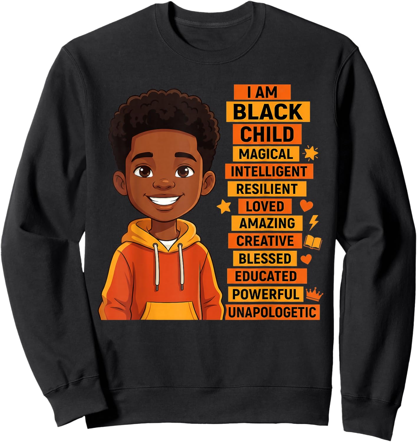 I'm Black History Month Shirt Boys Kids African American Sweatshirt - Sweatshirt | Black