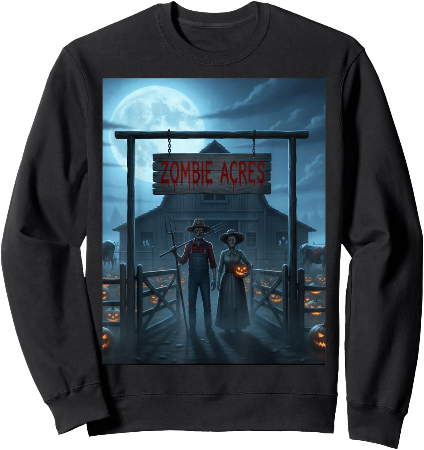 Farm of The Undead Harvest Horror Sweatshirt - Sweatshirt | Black