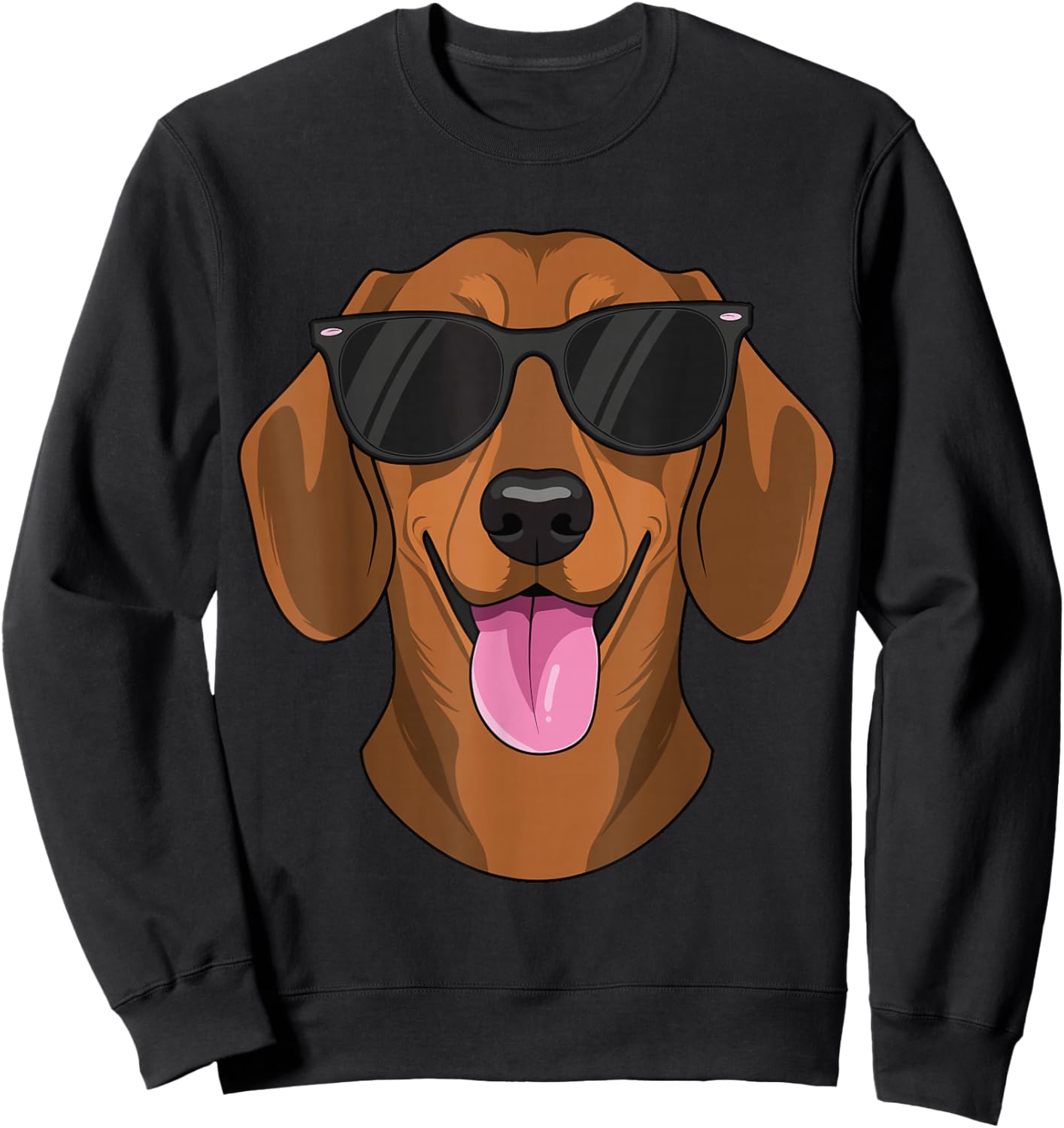 Funny Dachshund Dog Cool Animal Lover Graphic Pets Dogs Sweatshirt - Sweatshirt | Black