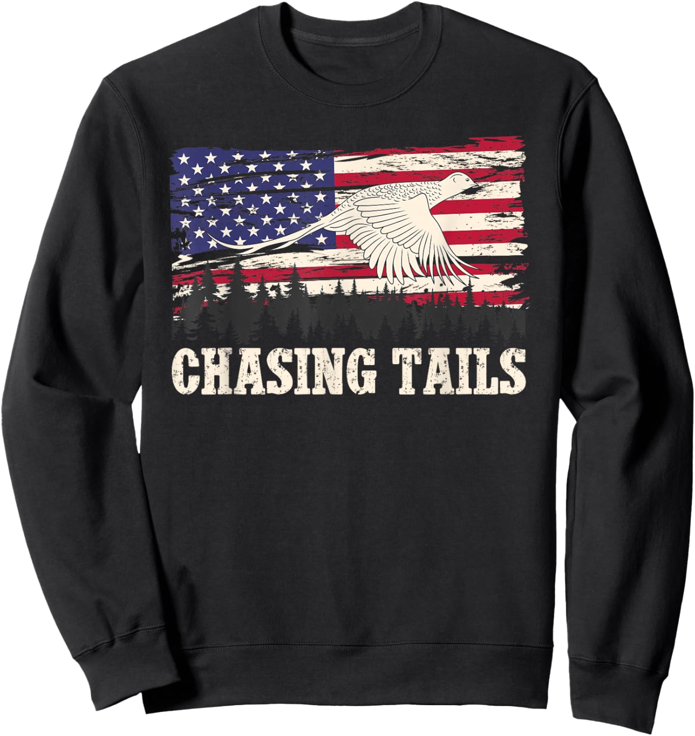 Chasing Tails Pheasant Hunting Pheasant Hunter Sweatshirt - Sweatshirt | Black