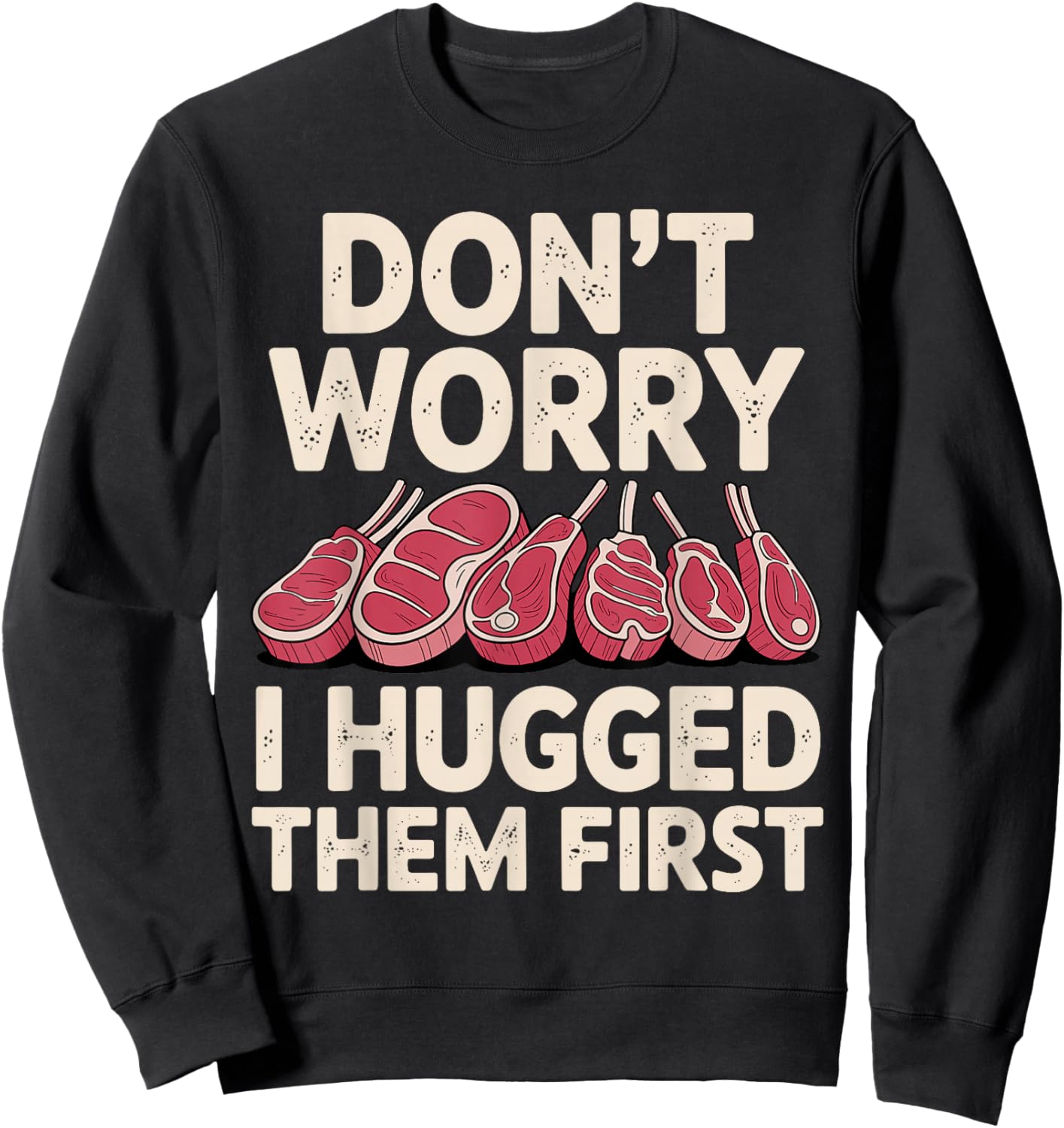 Funny Butcher Design Women Butchery Meat Butcher Sweatshirt - Sweatshirt | Black