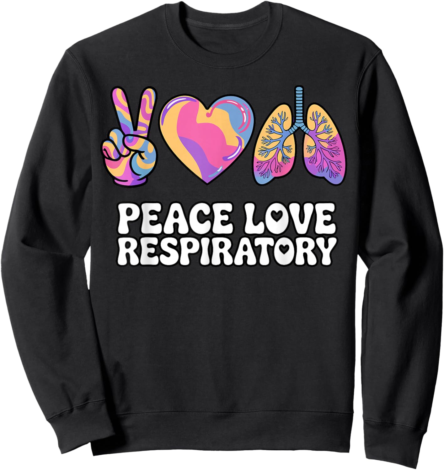 Lung Health Respiratory Therapist Medical Pulmonary Care Sweatshirt - Sweatshirt | Black