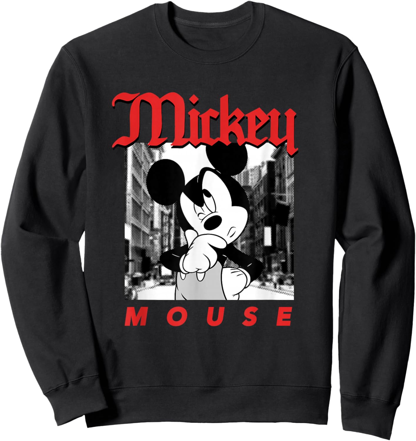 Disney Mickey and Friends Vintage Urban Streetwear Sweatshirt - Sweatshirt | Black
