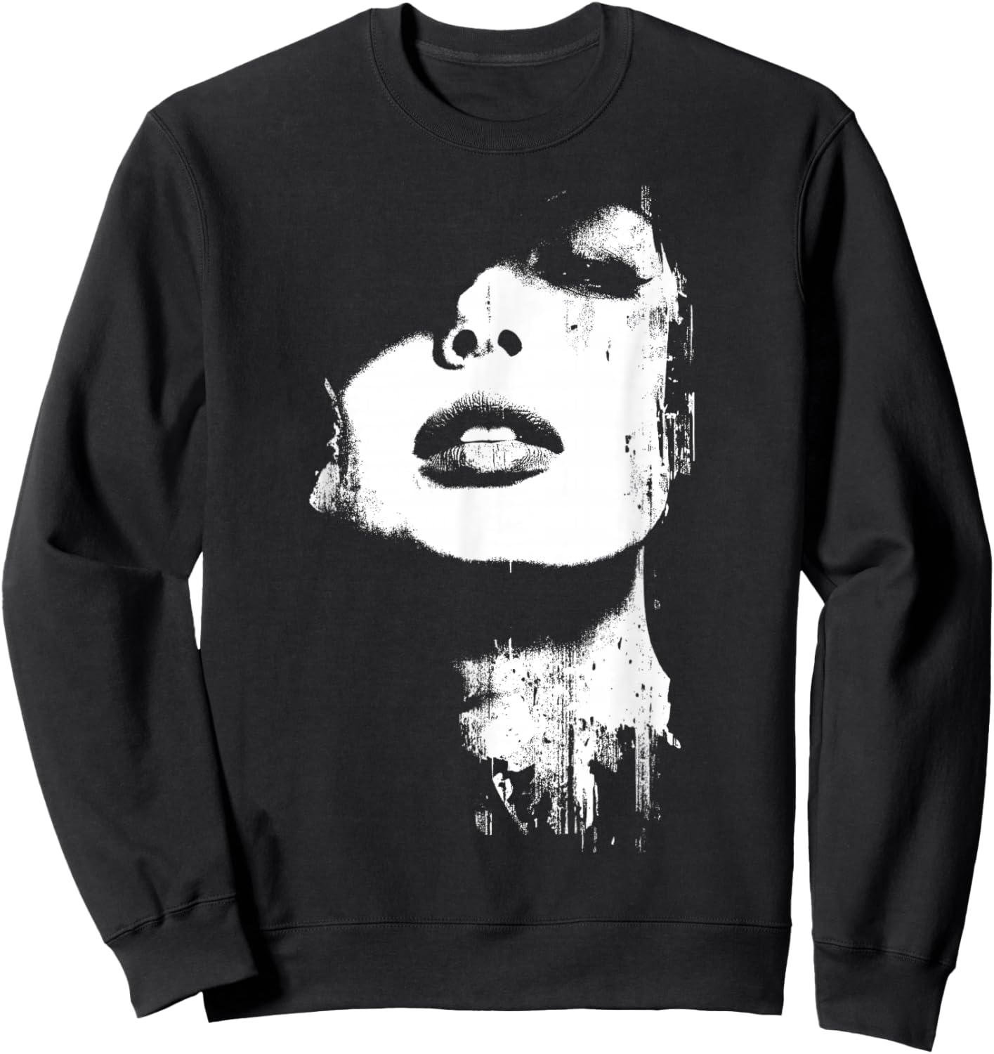 Grunge Portrait Cool Women -6XL Sweatshirt - Sweatshirt | Black