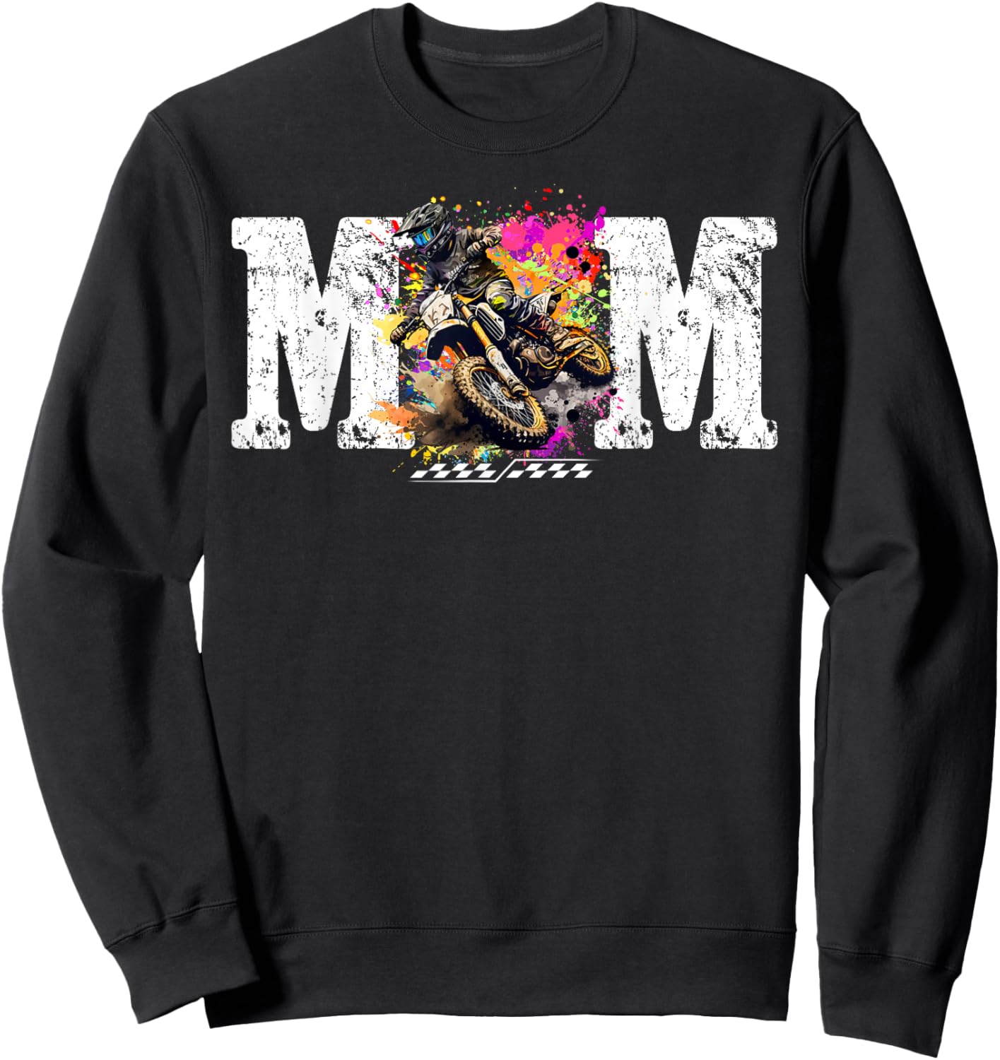 Mom Motocross Birthday Sweatshirt - Sweatshirt | Black