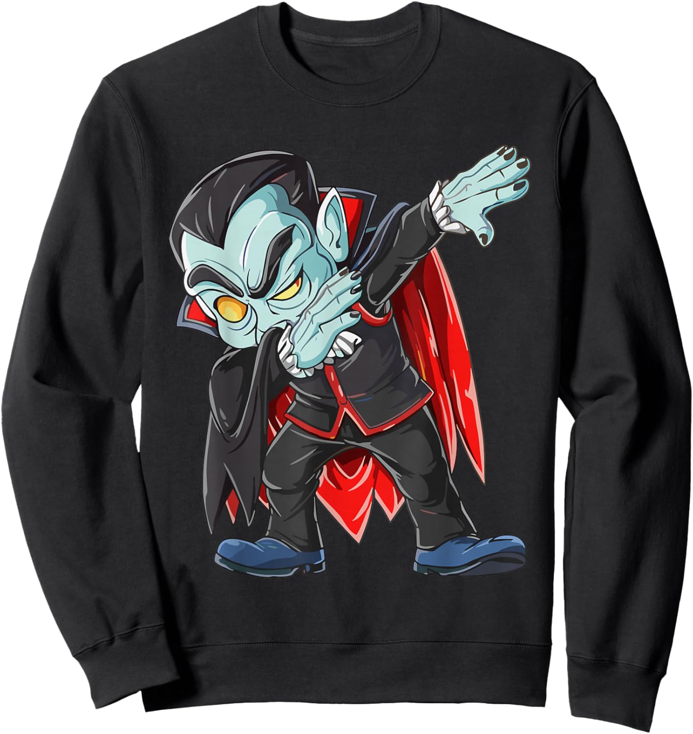 Dabbing Spooky Vampire Kids Boys Men Costume Halloween Sweatshirt - Sweatshirt | Black
