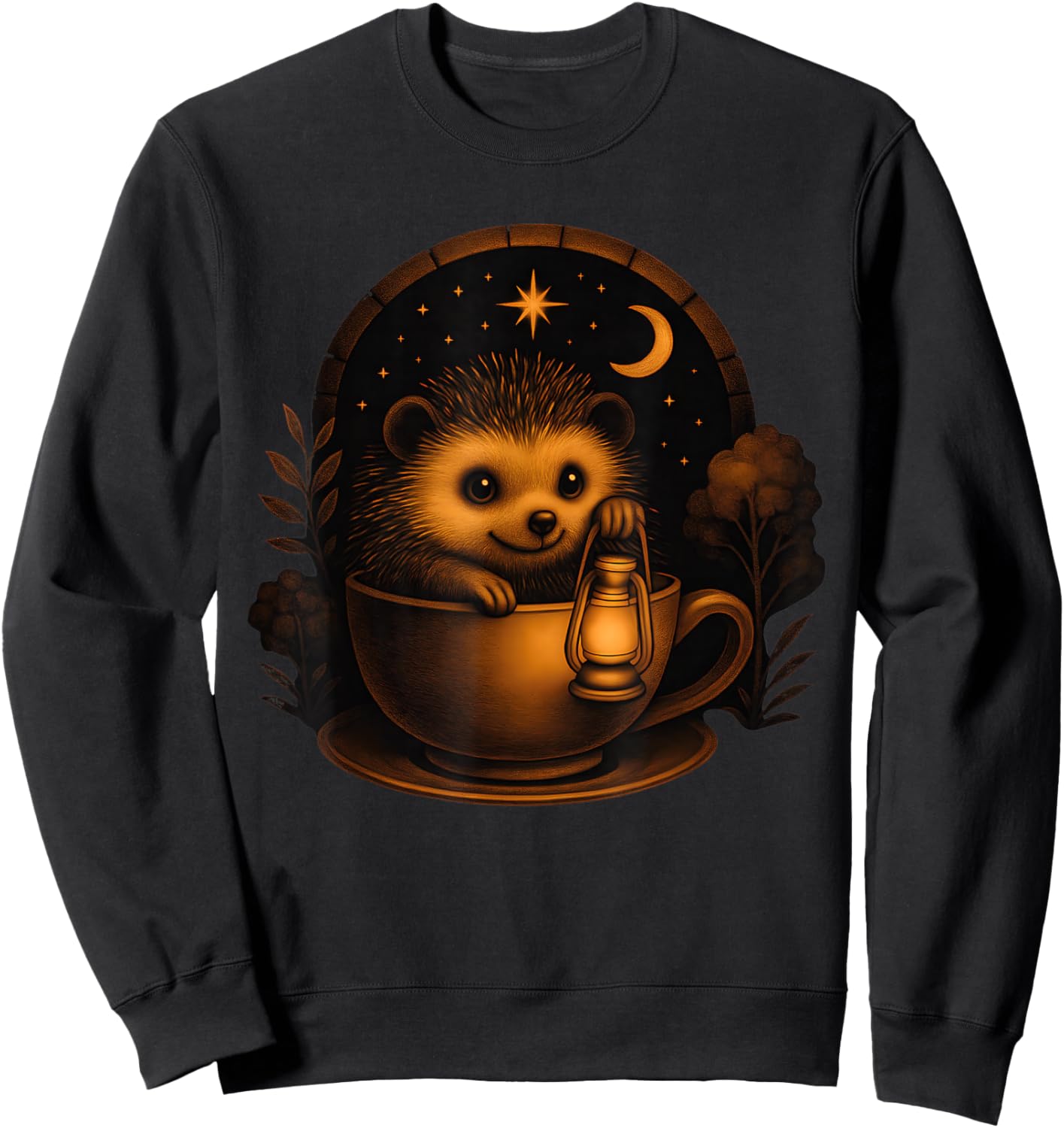Hedgehog Animal Lover Cute Hedgehog Sweatshirt - Sweatshirt | Black