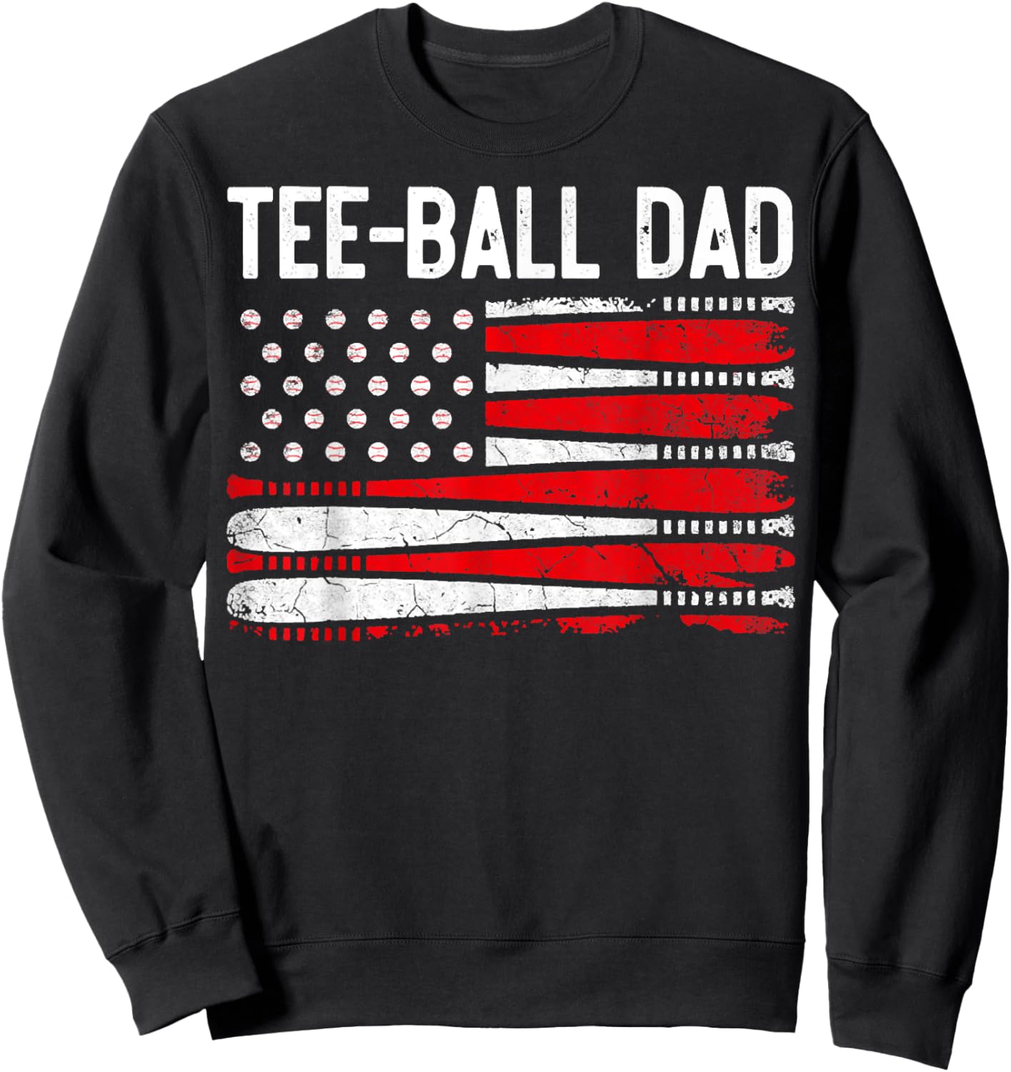 Ball Dad, Baseball Dad, Daddy for Father's Day, Dad Life Sweatshirt - Sweatshirt | Black