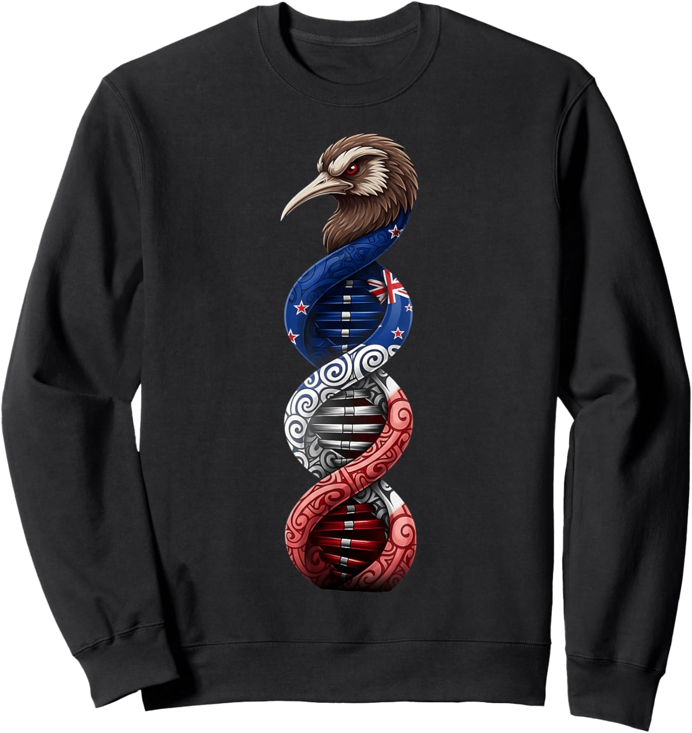 New Zealand Flag Sweatshirt - Sweatshirt | Black