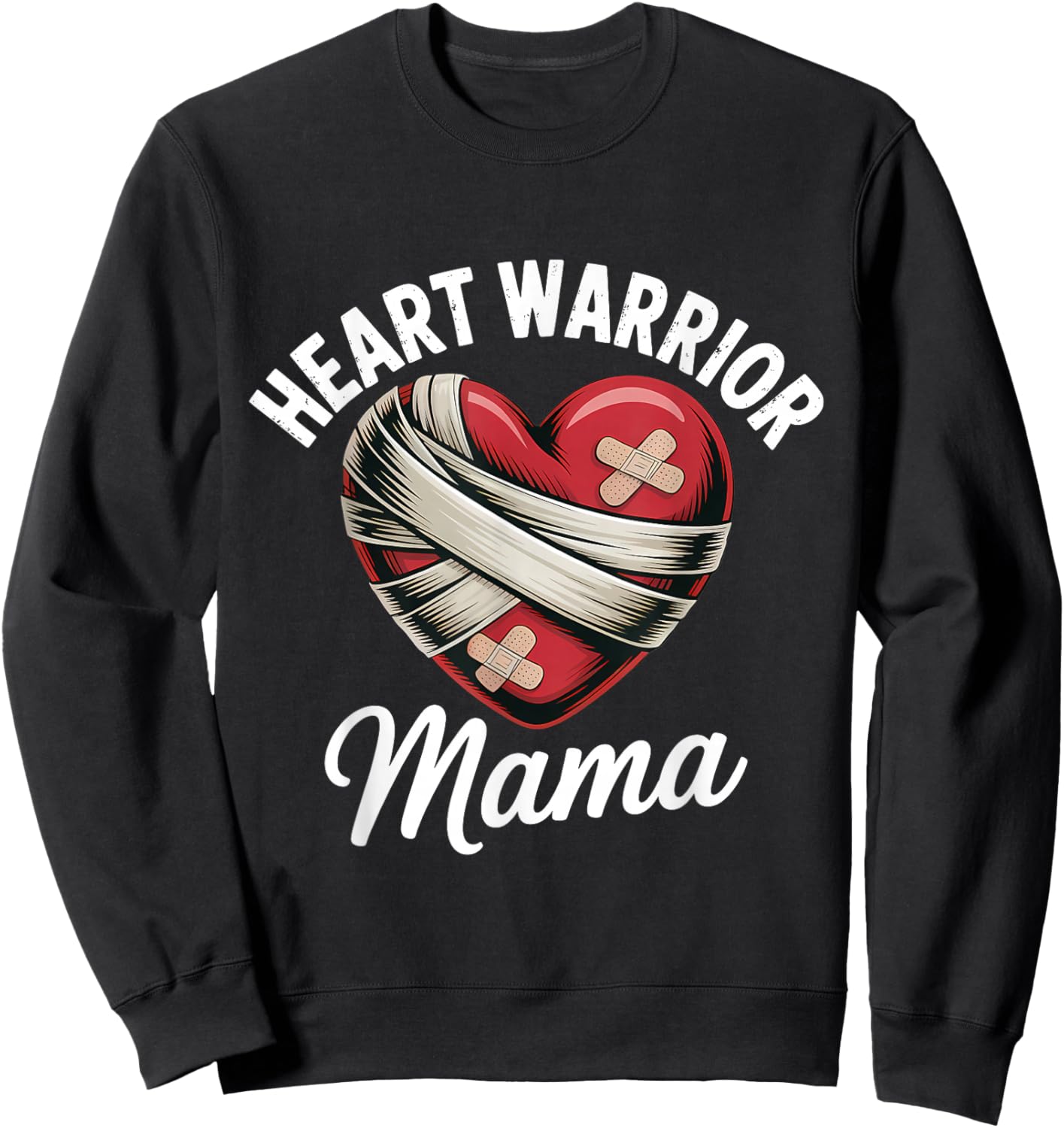 Heart Warrior Mama Sweatshirt - Sweatshirt | Black