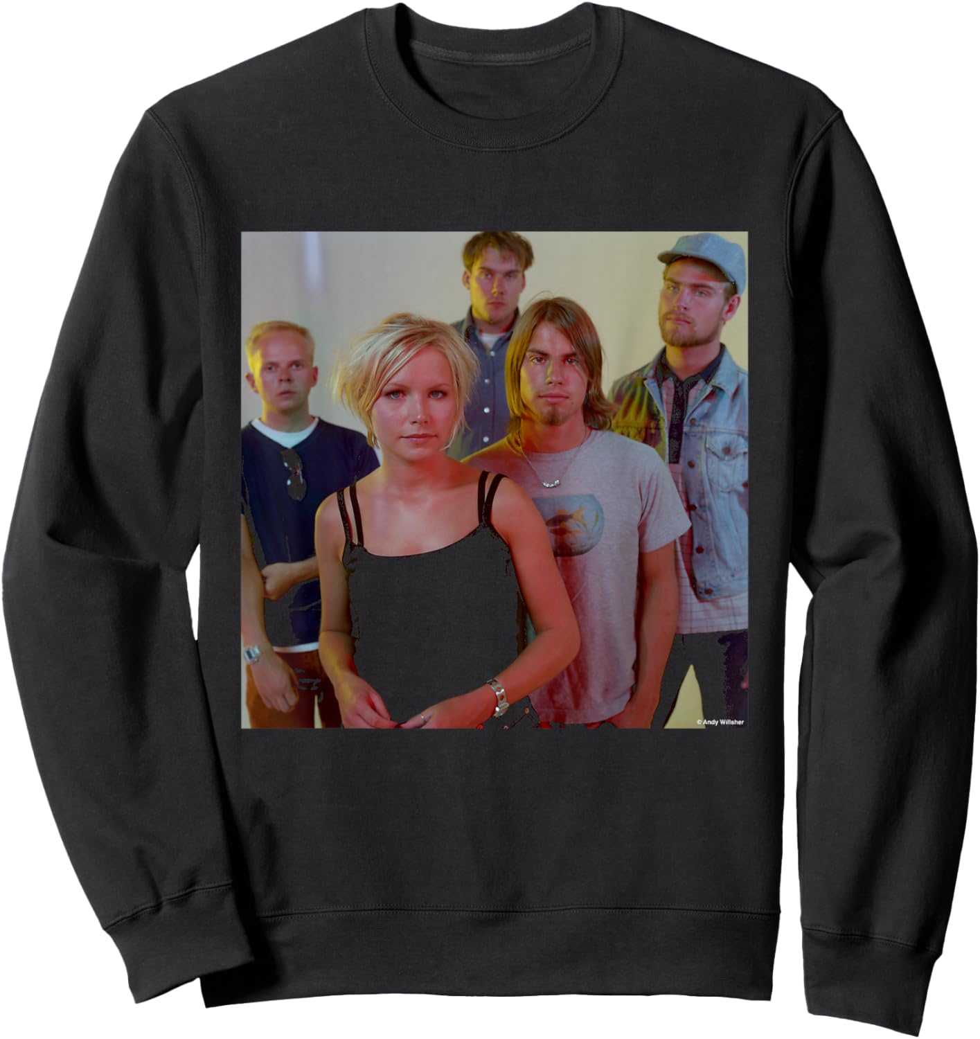 Rock Band The Cardigans Portrait by Andy Willsher Sweatshirt - Sweatshirt | Black
