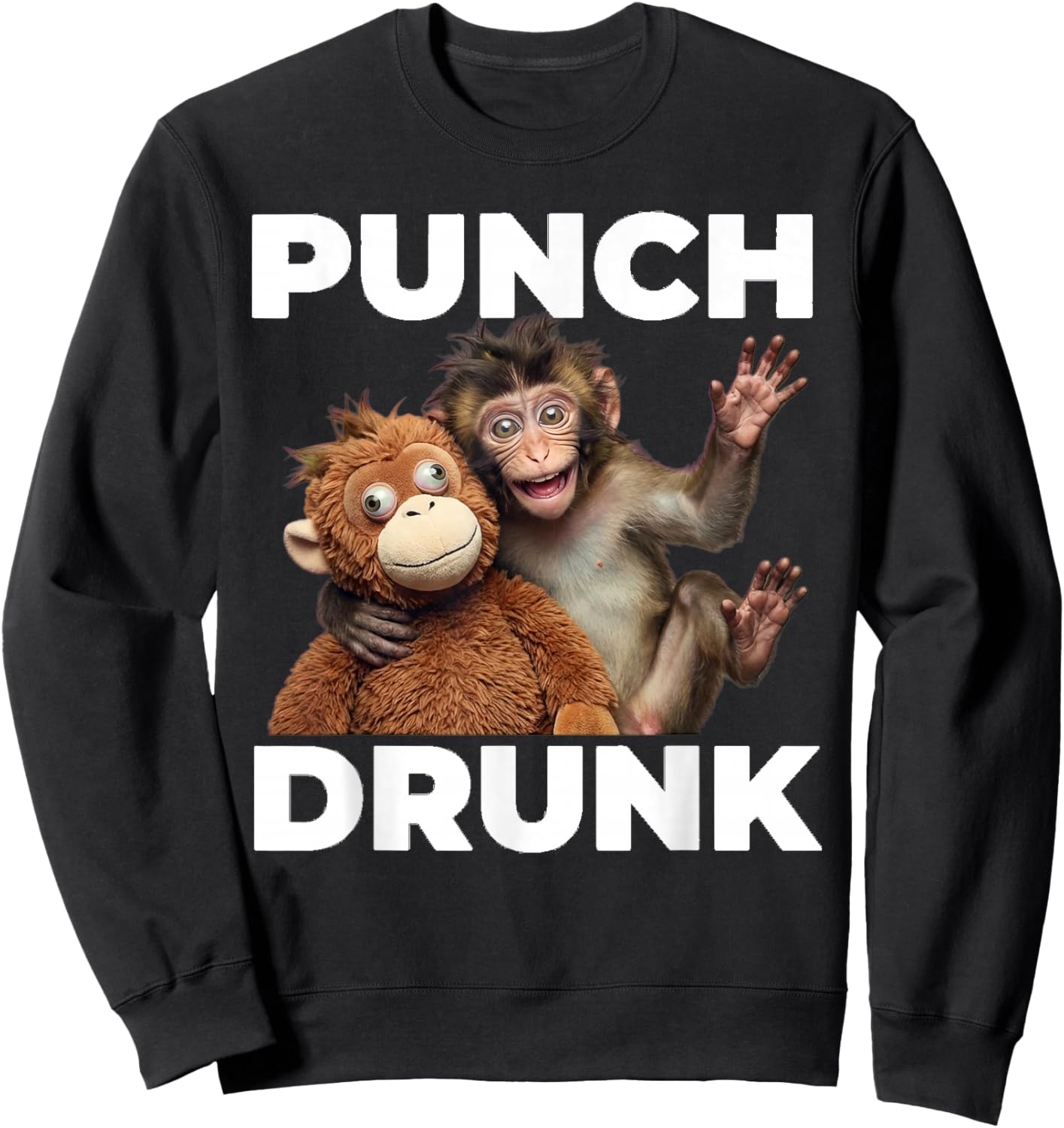Punch the Monkey Punch Drunk Sweatshirt - Sweatshirt | Black