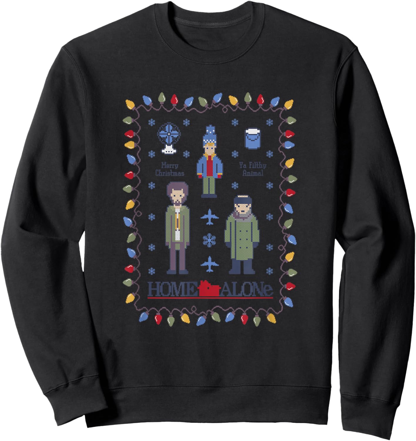 Home Alone Vintage Christmas Holiday Bandits Sweatshirt - Sweatshirt | Black