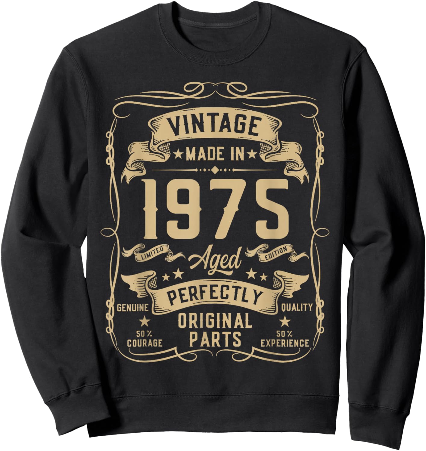Vintage 1975 51yr 51st Birthday Gifts 51 Years Old Sweatshirt - Sweatshirt | Black