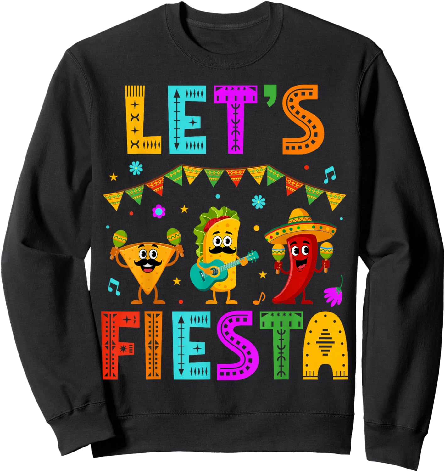 Let's Fiesta Cinco De Mayo Party Mexican Festival 5 De Mayo Sweatshirt - Sweatshirt | Black