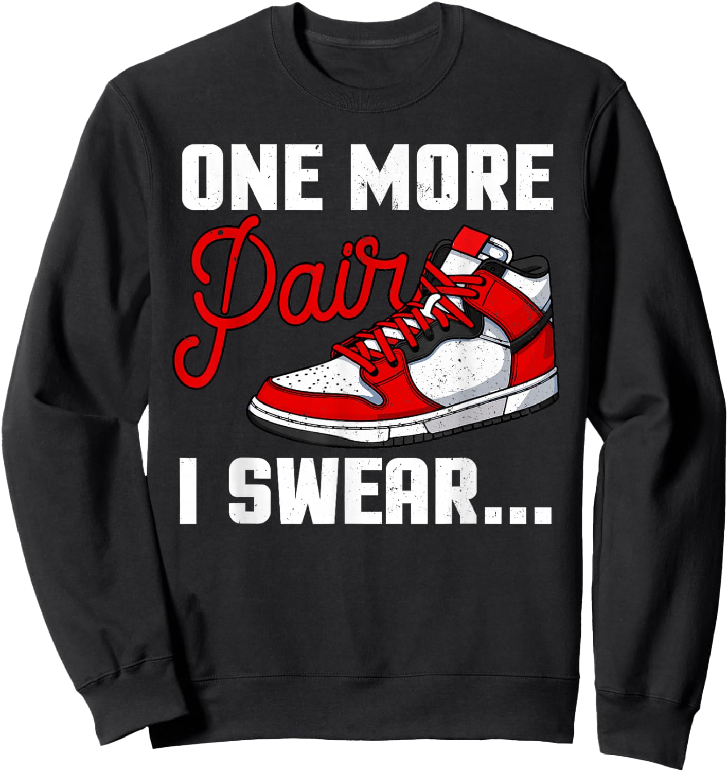 Funny Sneaker Design Women Shoe Head Sneaker Lovers Sweatshirt - Sweatshirt | Black