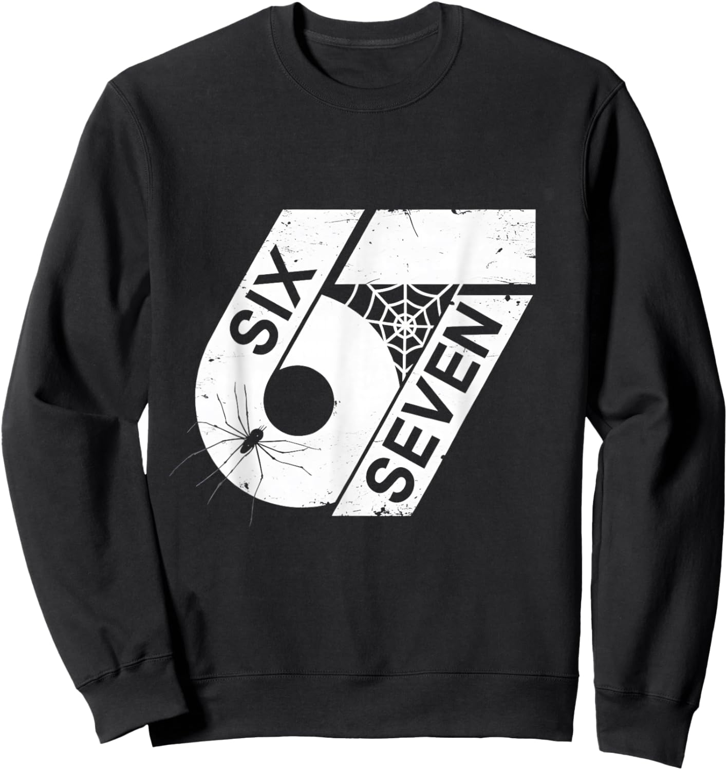 Six Seven 6 7 Meme 6 7 Halloween Costume Sweatshirt - Sweatshirt | Black