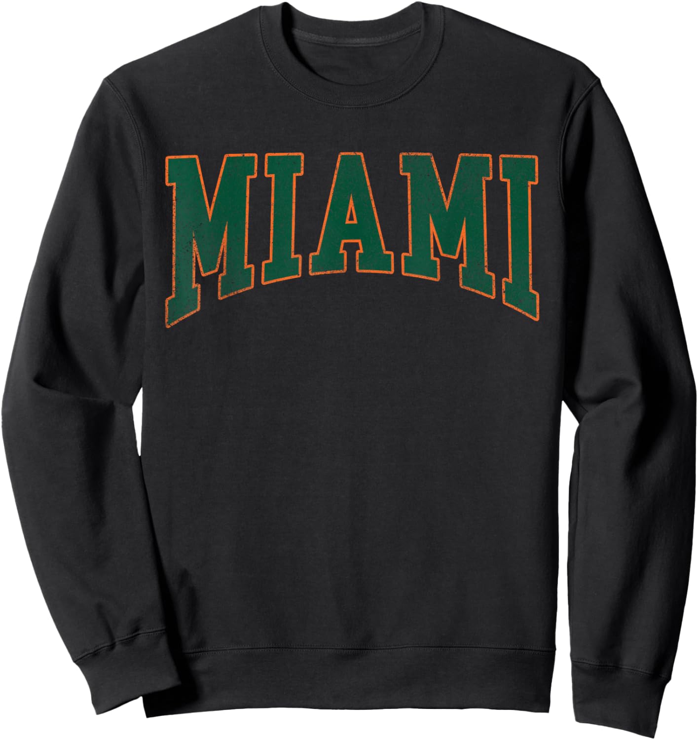 Miami Florida FL Vintage Athletic Sports Sweatshirt - Sweatshirt | Black