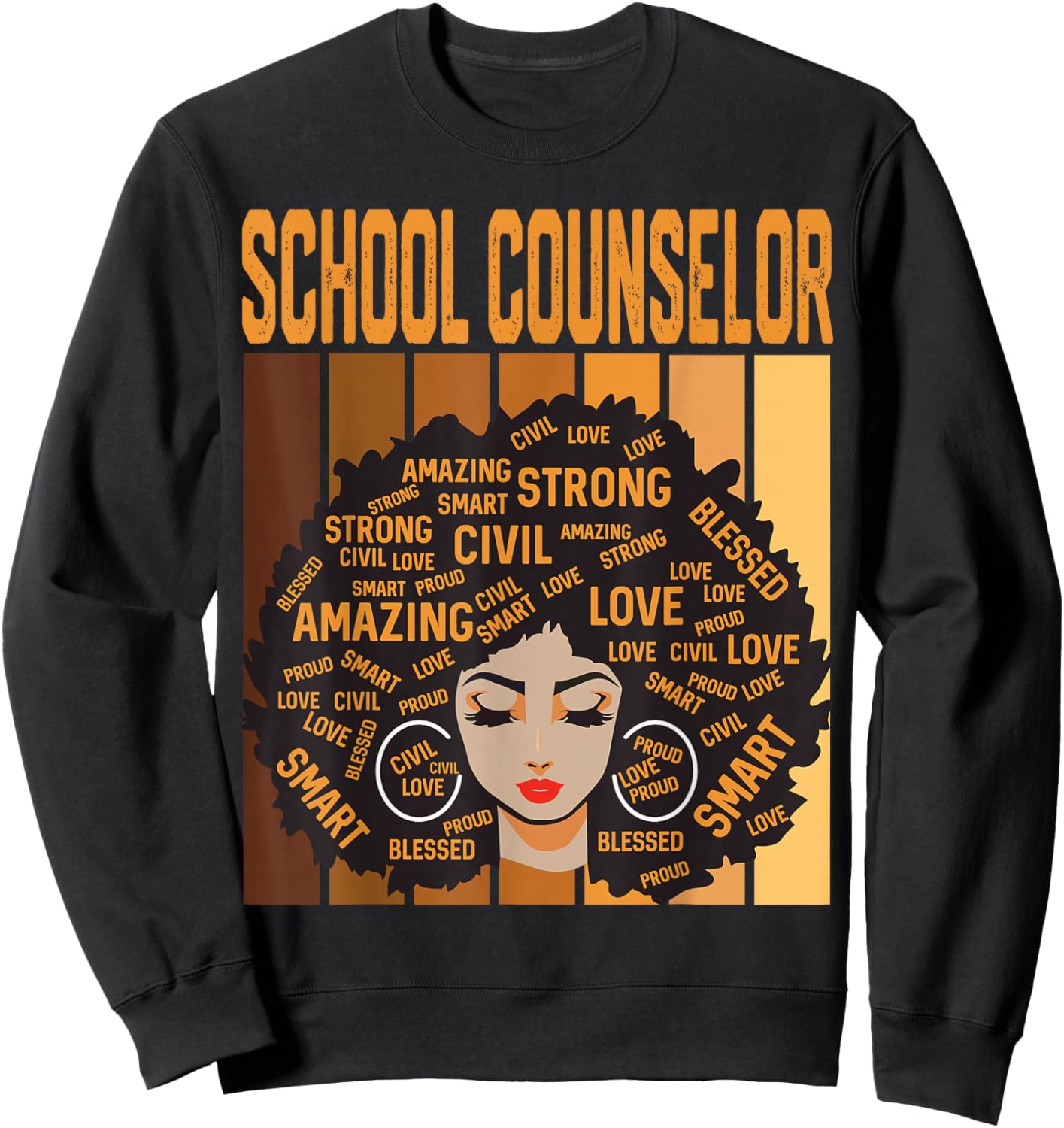 School Counselor Powerful Black History Month Black Pride Sweatshirt - Sweatshirt | Black
