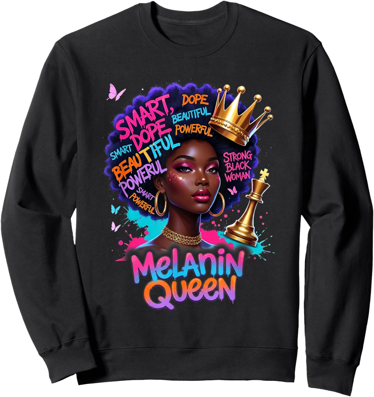God African American Black Women Christian Afro Faith Sweatshirt - Sweatshirt | Black