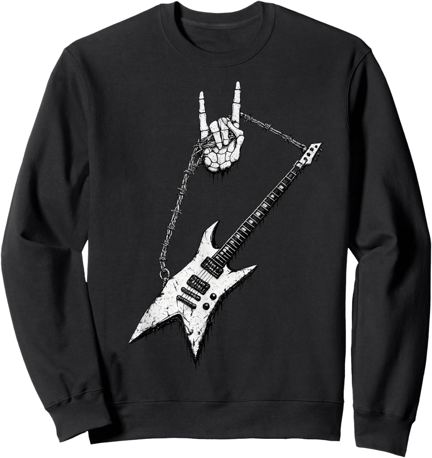 Electric Guitar Band Music Musician Punk Heavymetal Goth Alt Sweatshirt - Sweatshirt | Black