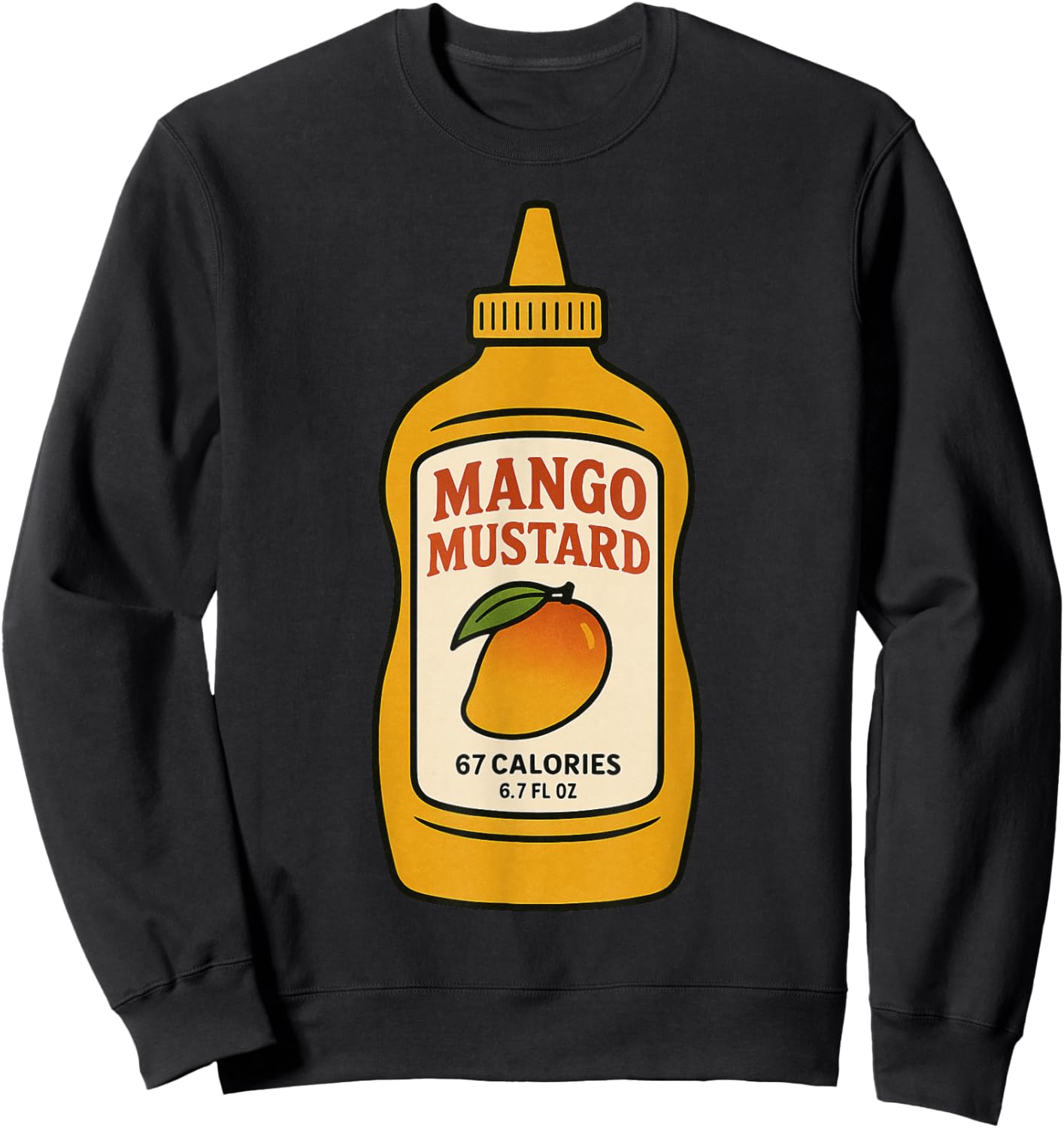 Mango Mustard 67 Six Seven 6-7 - Funny Brainrot Kids Meme Sweatshirt - Sweatshirt | Black