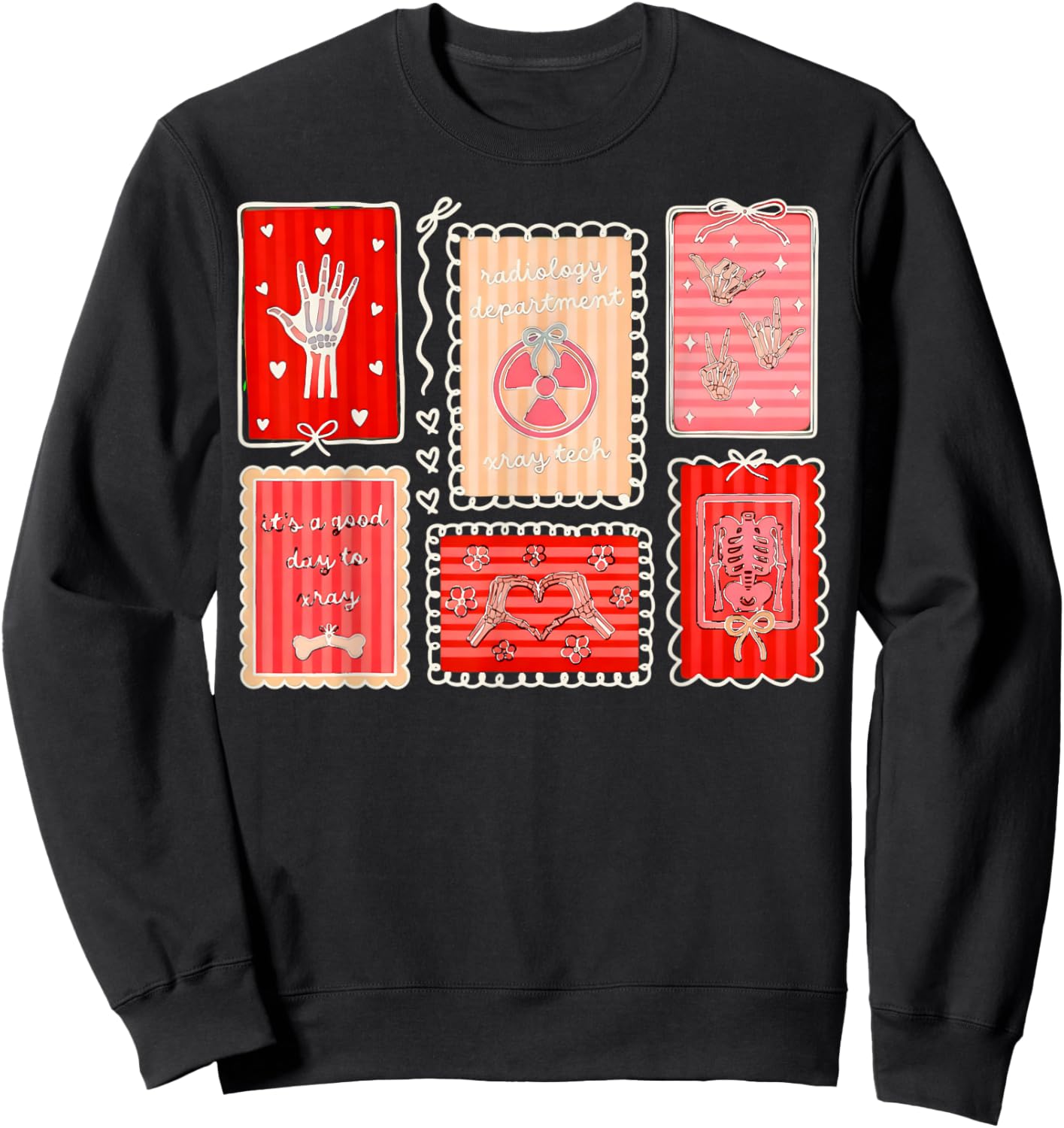 Radiology Valentine Heart for Valentine X-ray Tech Sweatshirt - Sweatshirt | Black