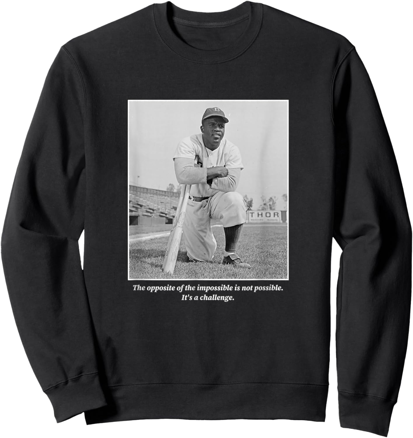 Jackie Robinson_005 Sweatshirt - Sweatshirt | Black