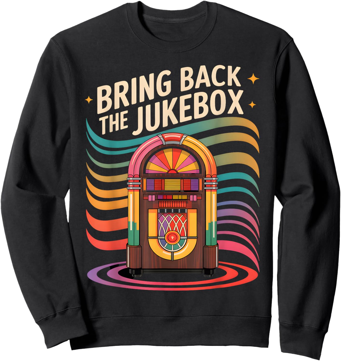 60s 70s 80s 90s Jukebox Nostalgia Memories Music Sweatshirt - Sweatshirt | Black