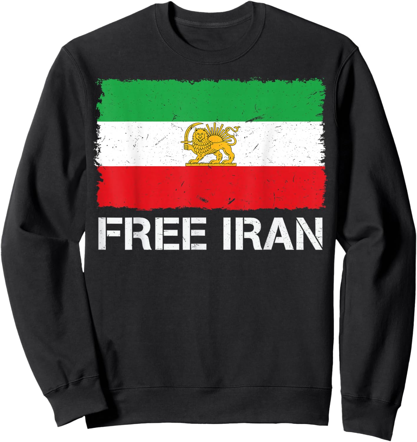 Free Iran Iran Flag Lion Persian Freedom Iran MIGA Sweatshirt - Sweatshirt | Black