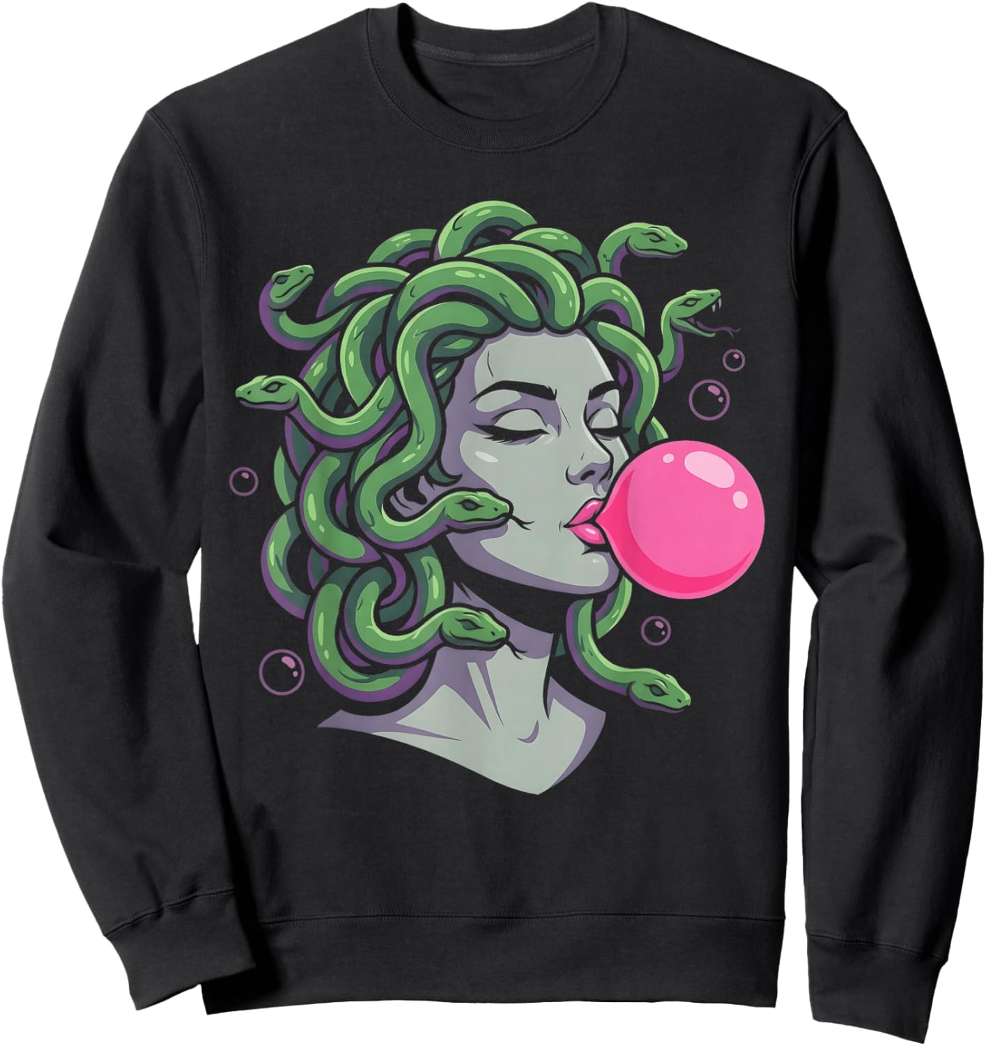 Medusa Bubble Gum Sweatshirt - Sweatshirt | Black