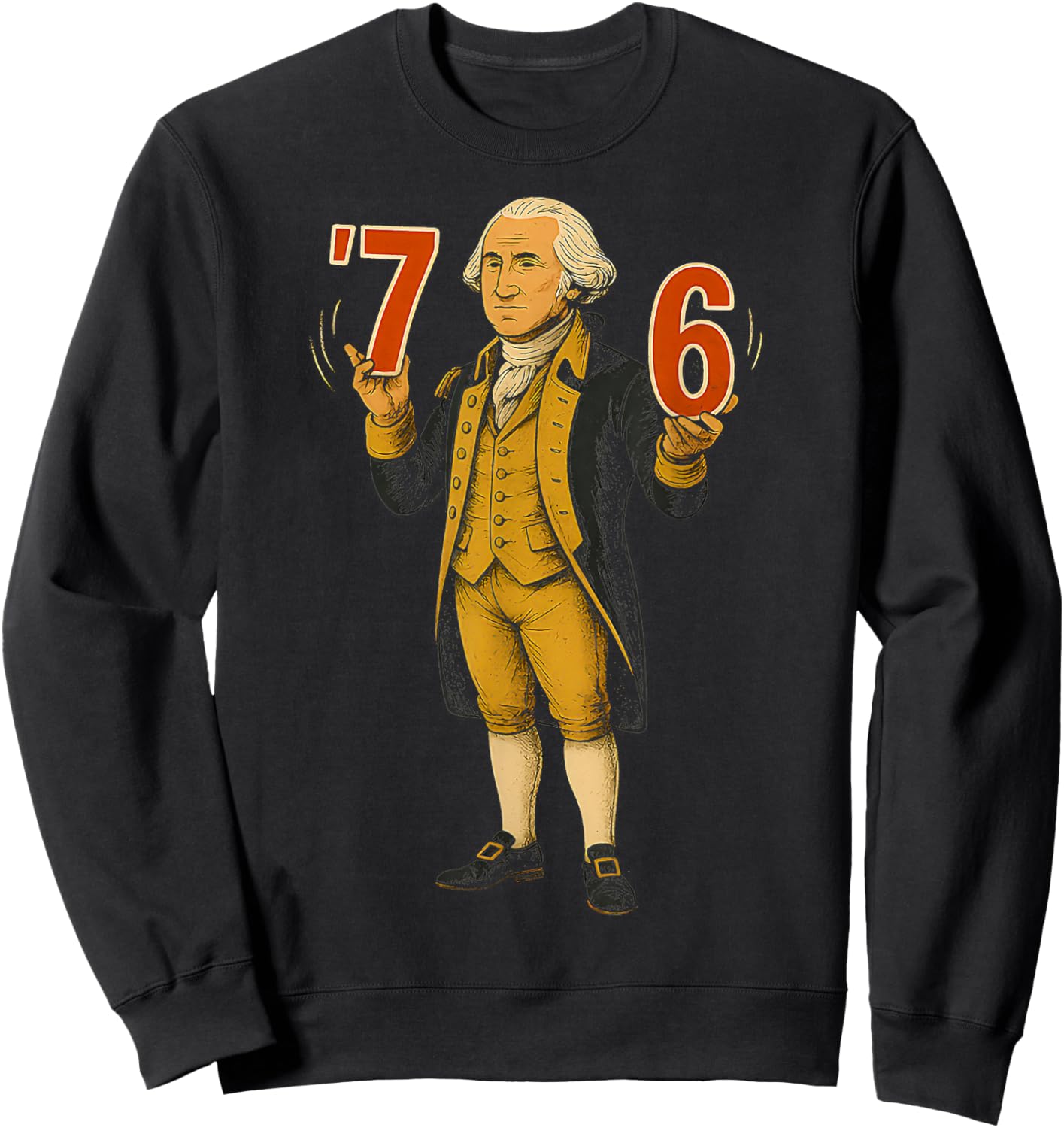 6-7 7-6 George Washington Sweatshirt - Sweatshirt | Black