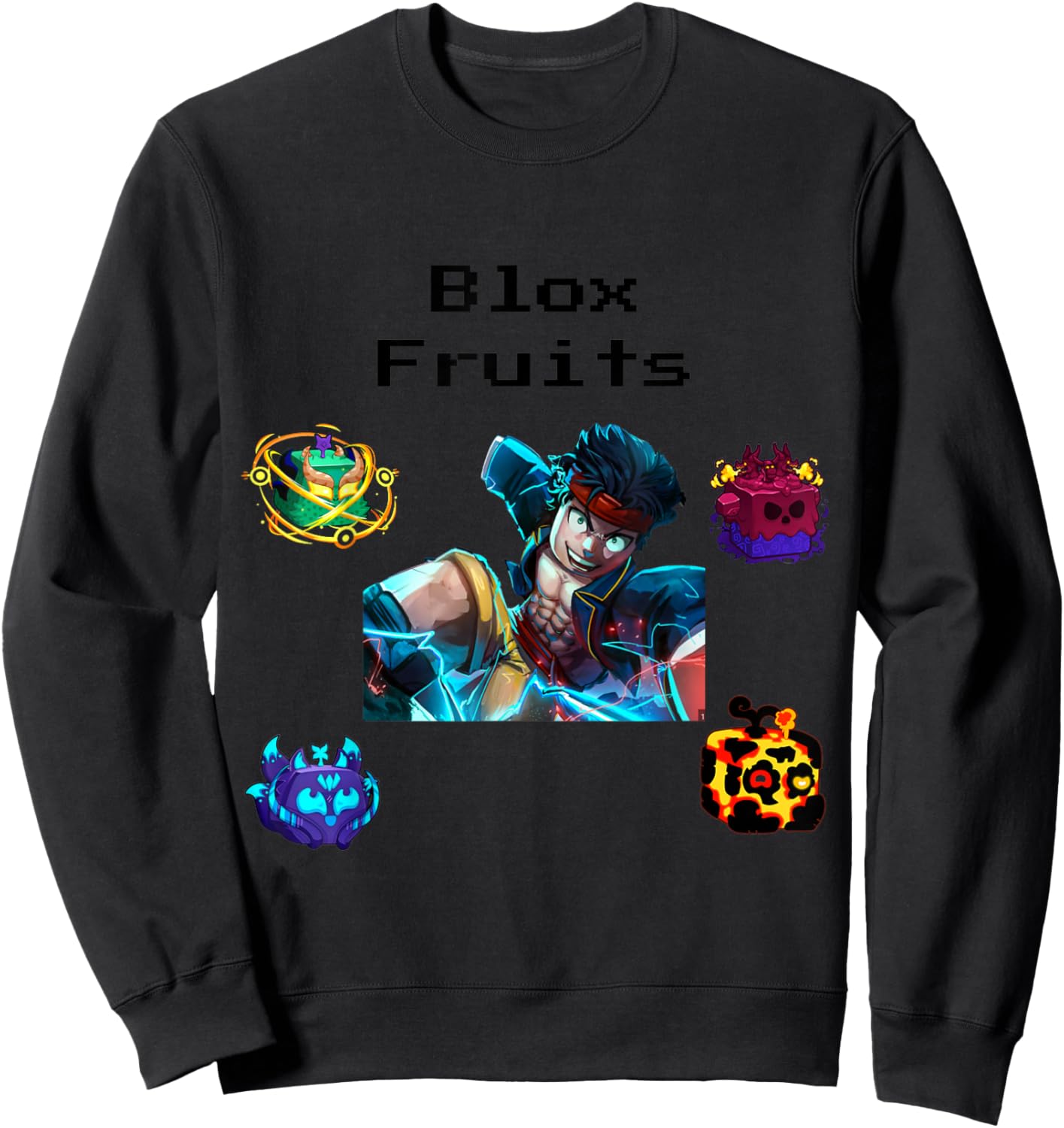 blox Fruits Sweatshirt - Sweatshirt | Black