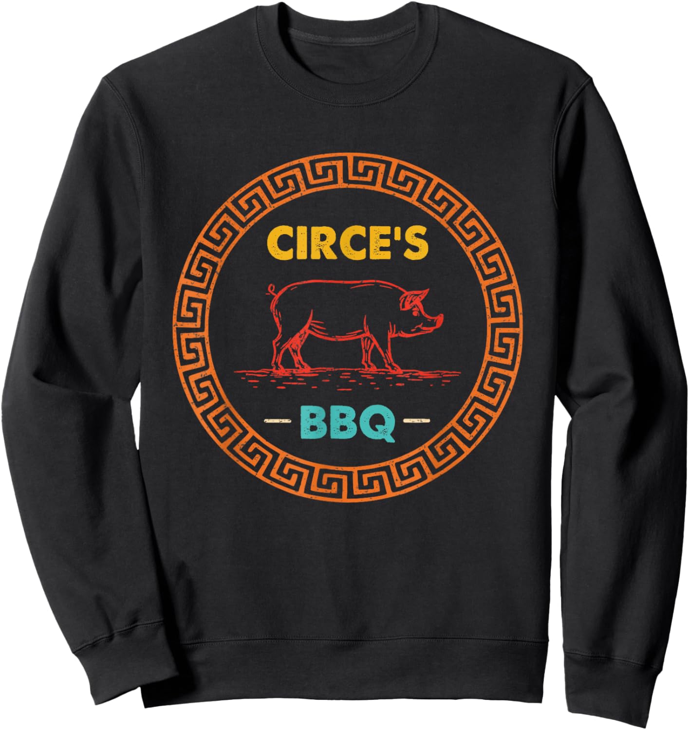 Circe's BBQ Funny Retro Vintage Sweatshirt - Sweatshirt | Black