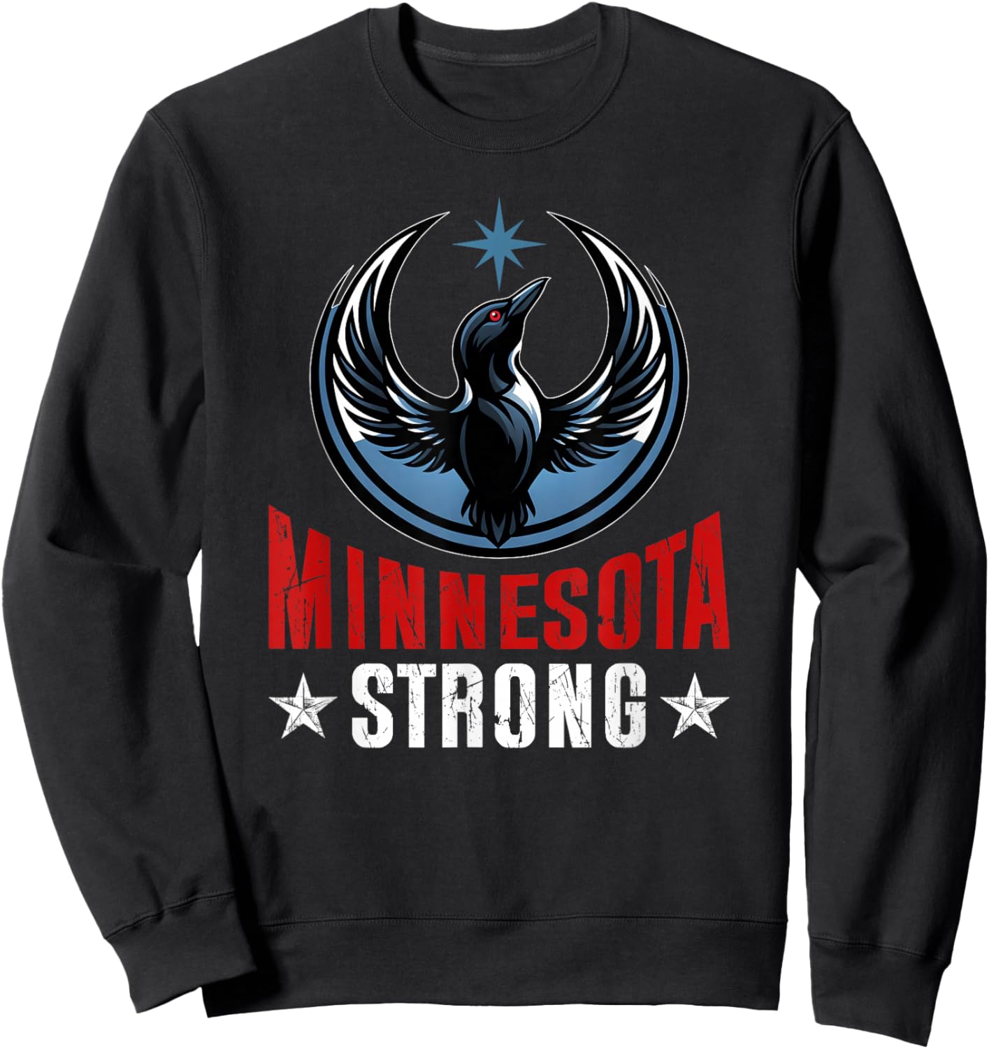 Retro Vintage Minnesota Strong Sweatshirt - Sweatshirt | Black